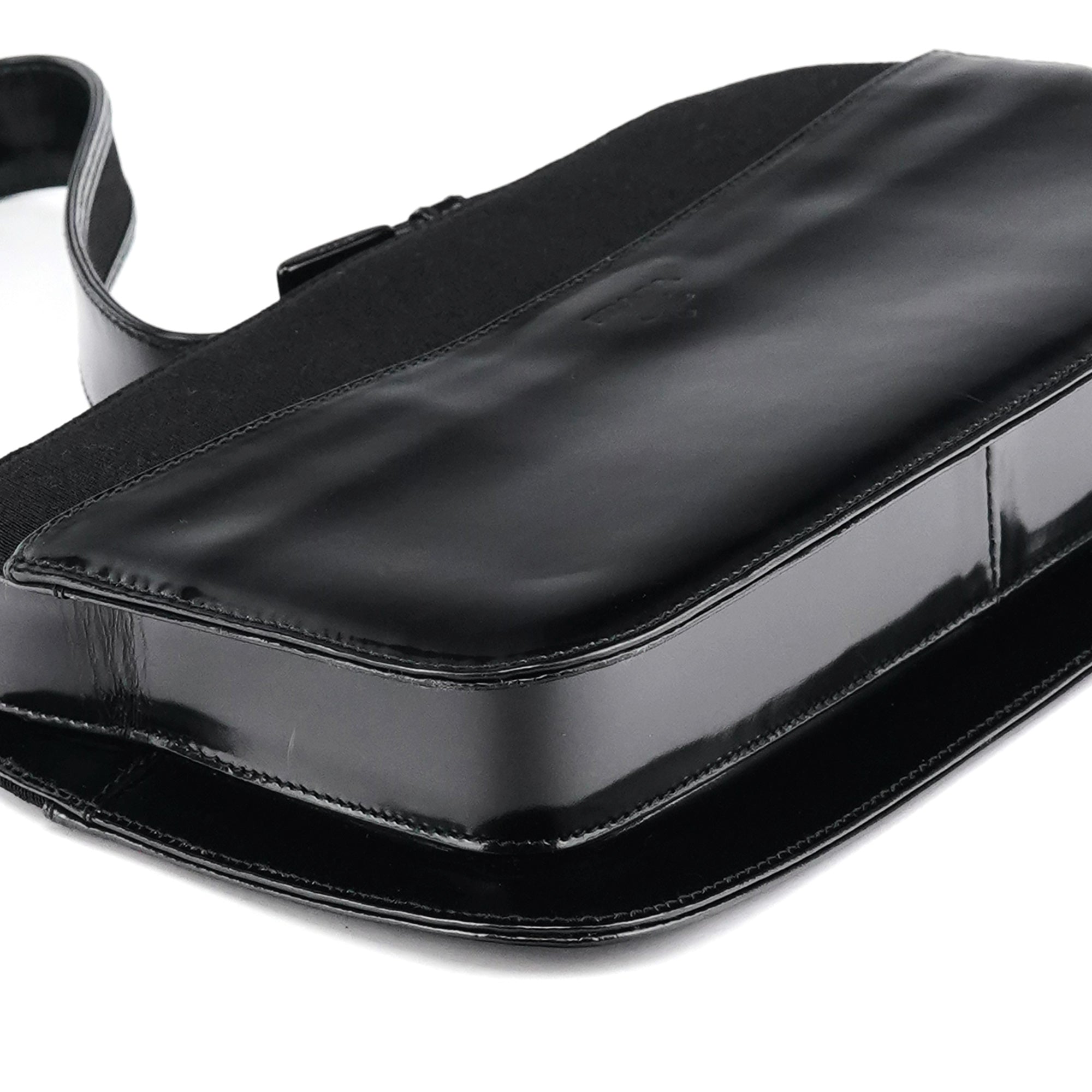 Black Tessuto Spazzolato Shoulder Bag