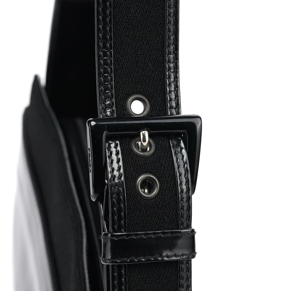 Black Tessuto Spazzolato Shoulder Bag