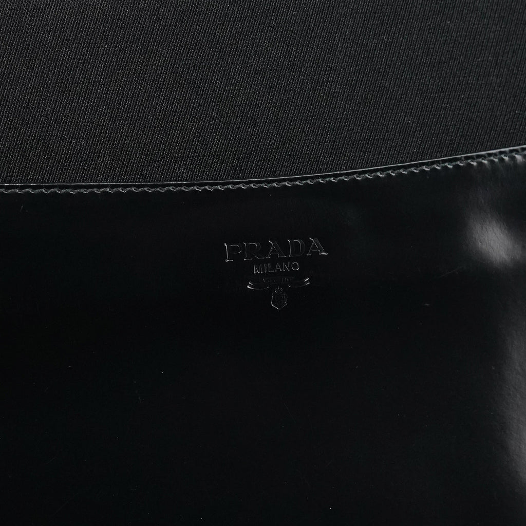 Black Tessuto Spazzolato Shoulder Bag