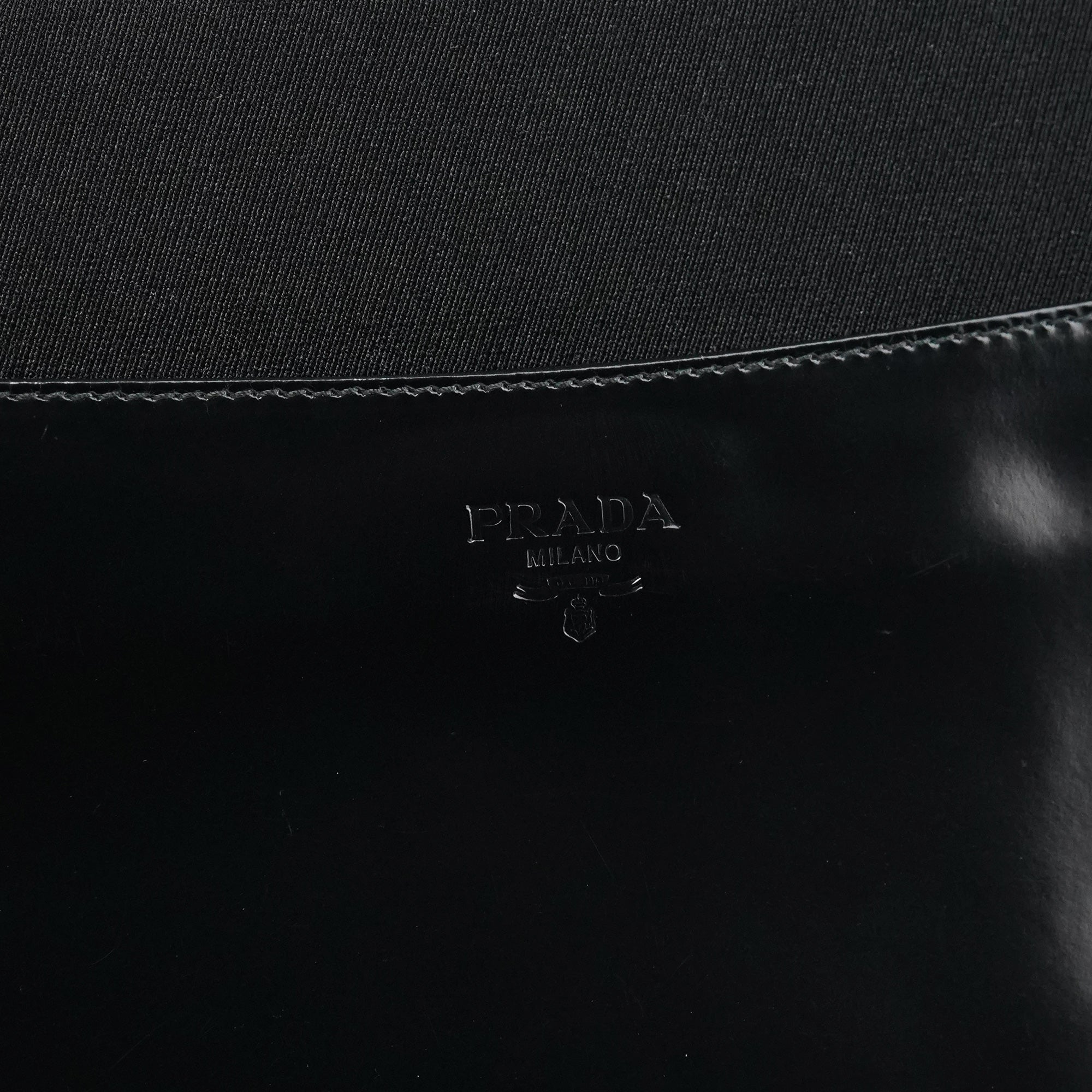 Black Tessuto Spazzolato Shoulder Bag
