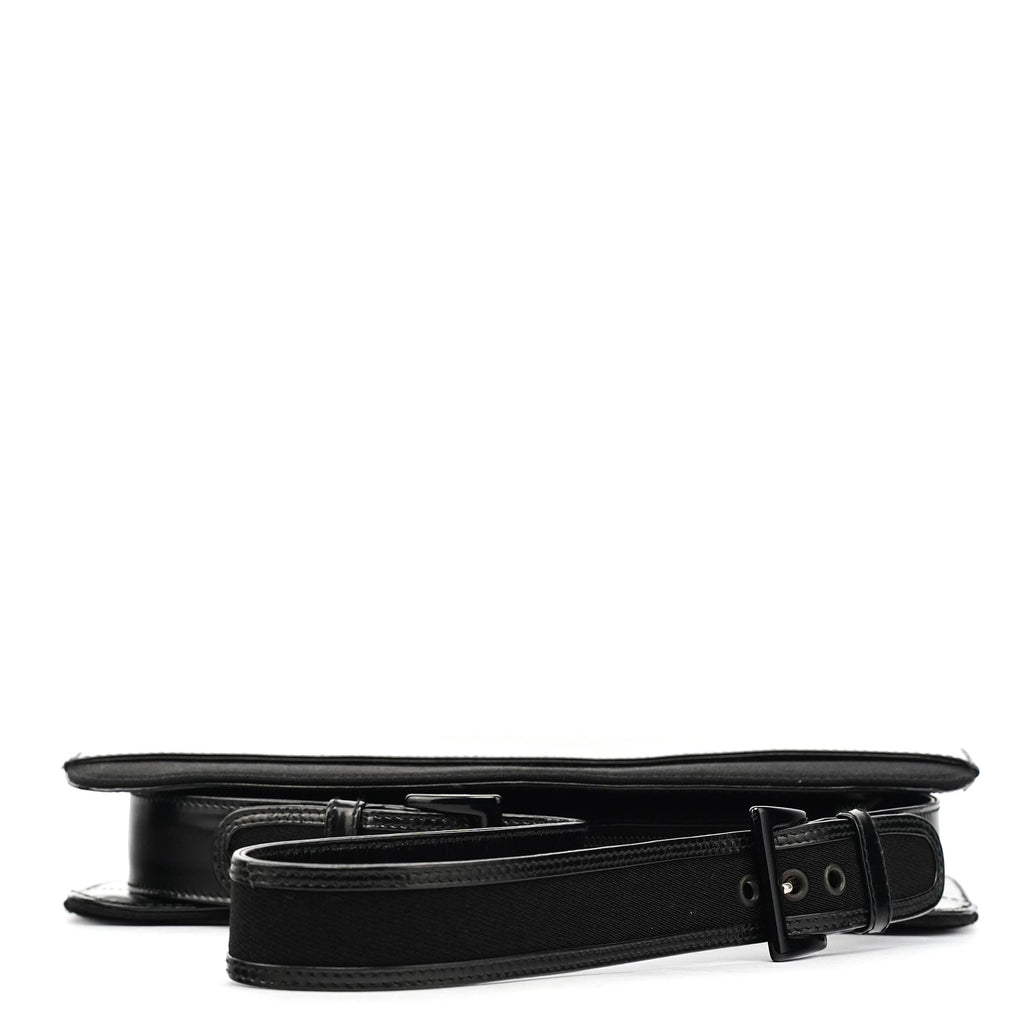 Black Tessuto Spazzolato Shoulder Bag