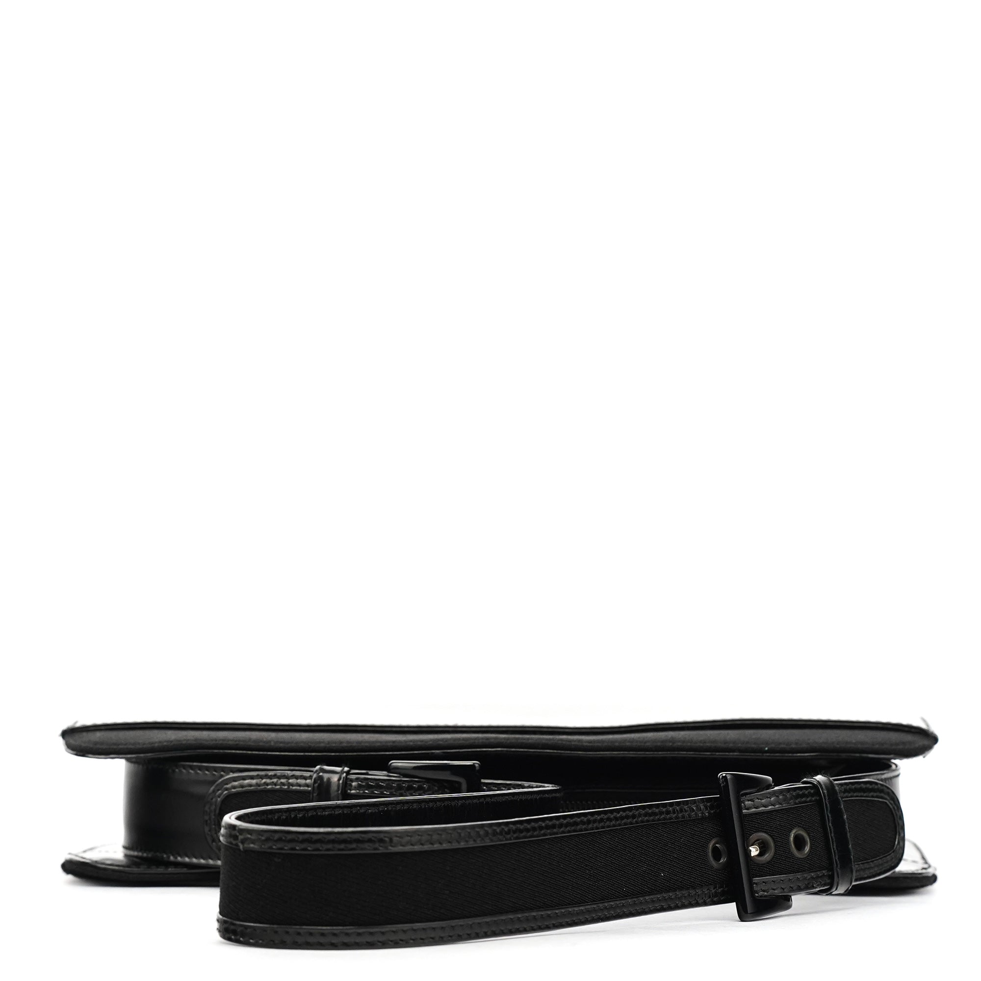 Black Tessuto Spazzolato Shoulder Bag