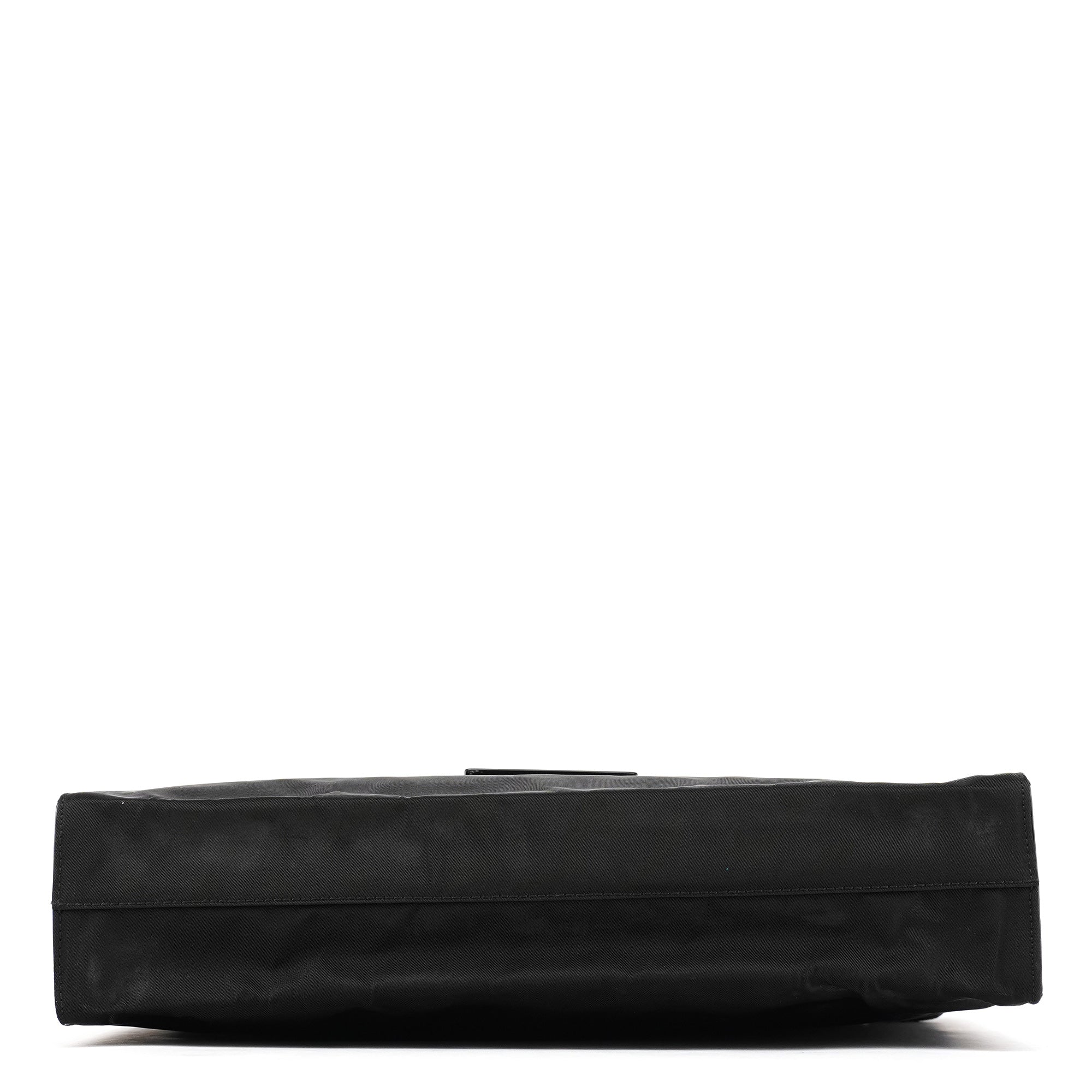 Black Tessuto Spazzolato Top Handle Bag