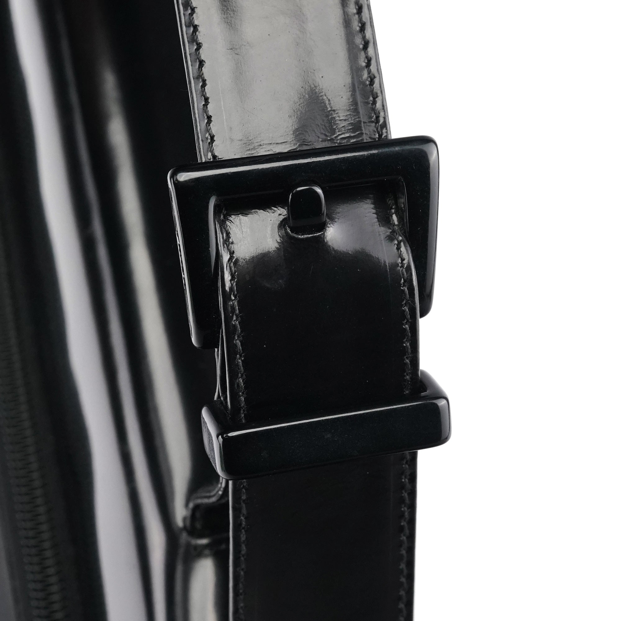 Black Tessuto Spazzolato Top Handle Bag