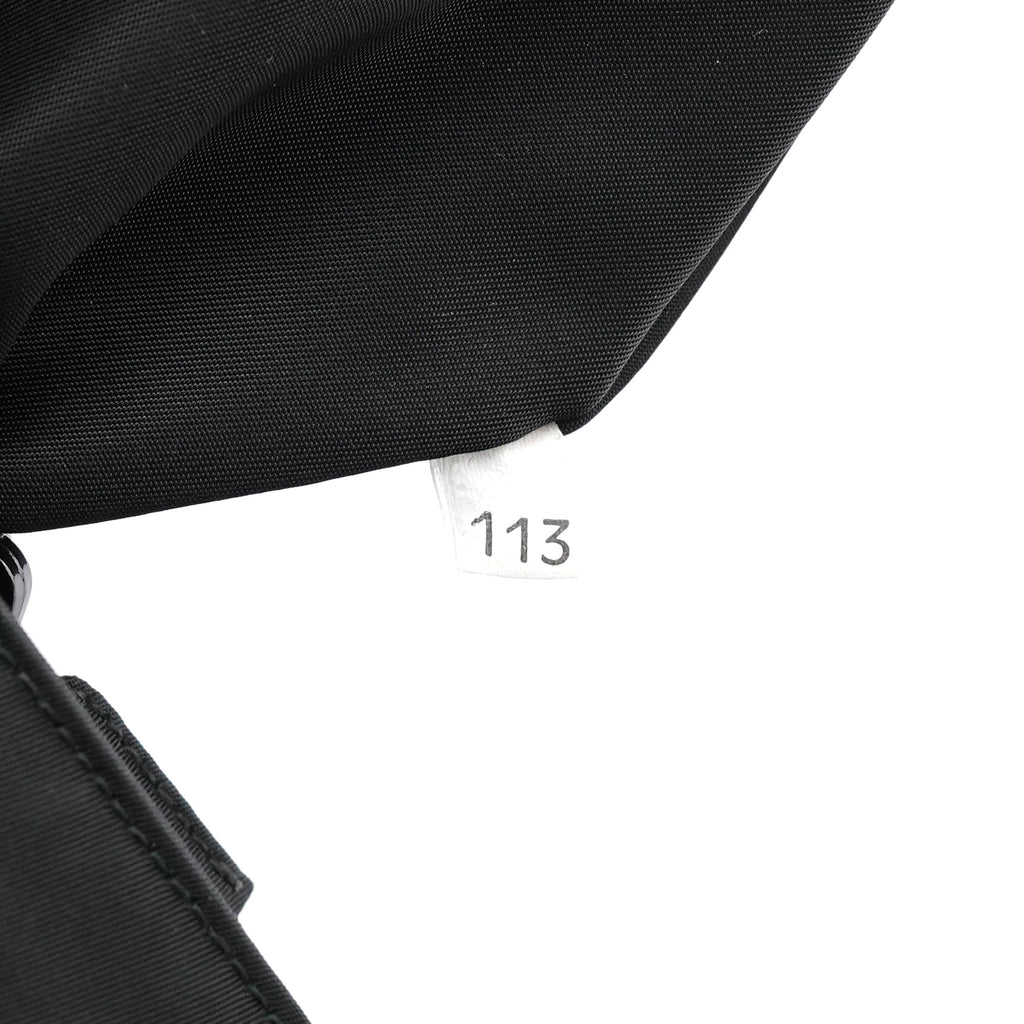 Black Tessuto Spazzolato Top Handle Bag