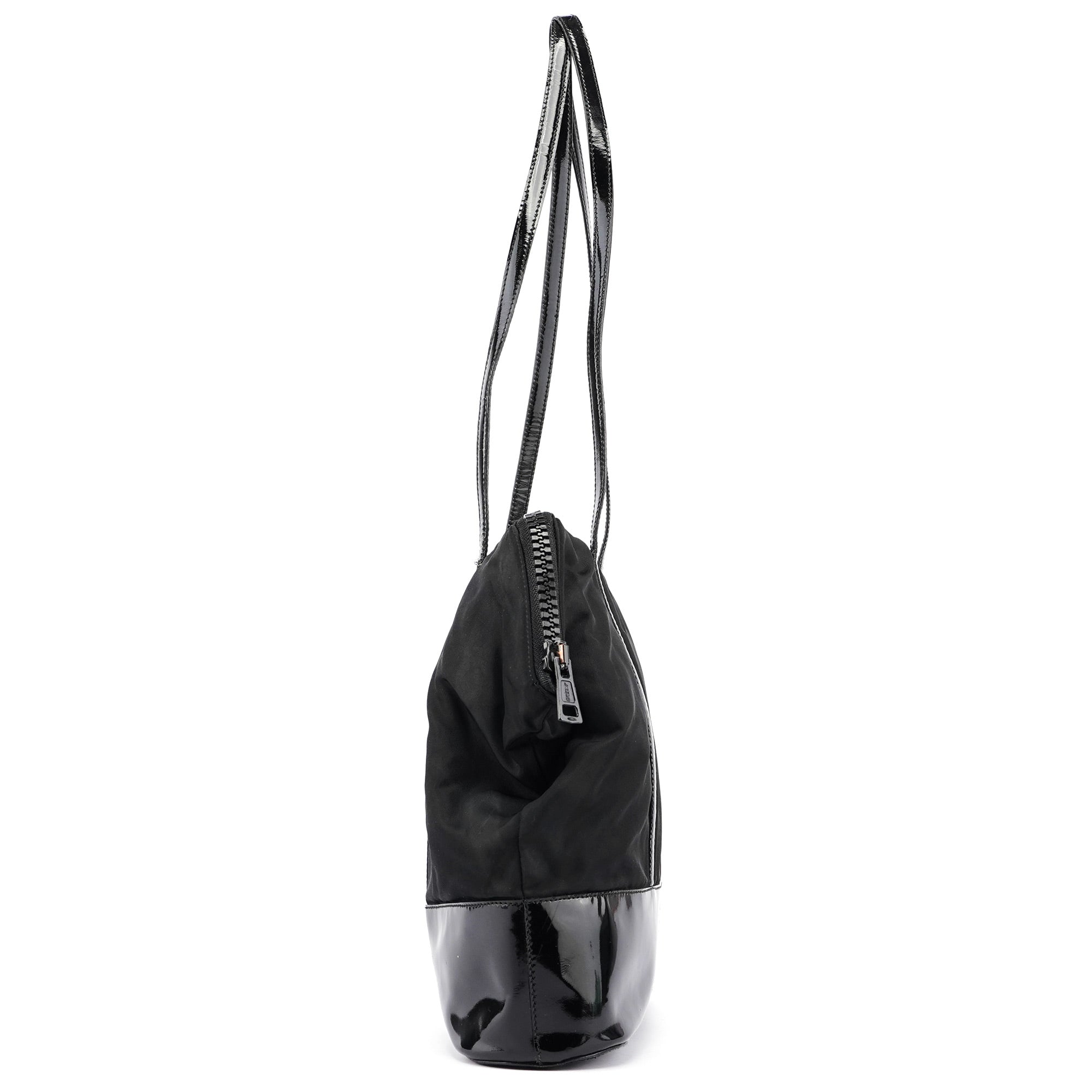 Black Tessuto Spazzolato Tote Bag