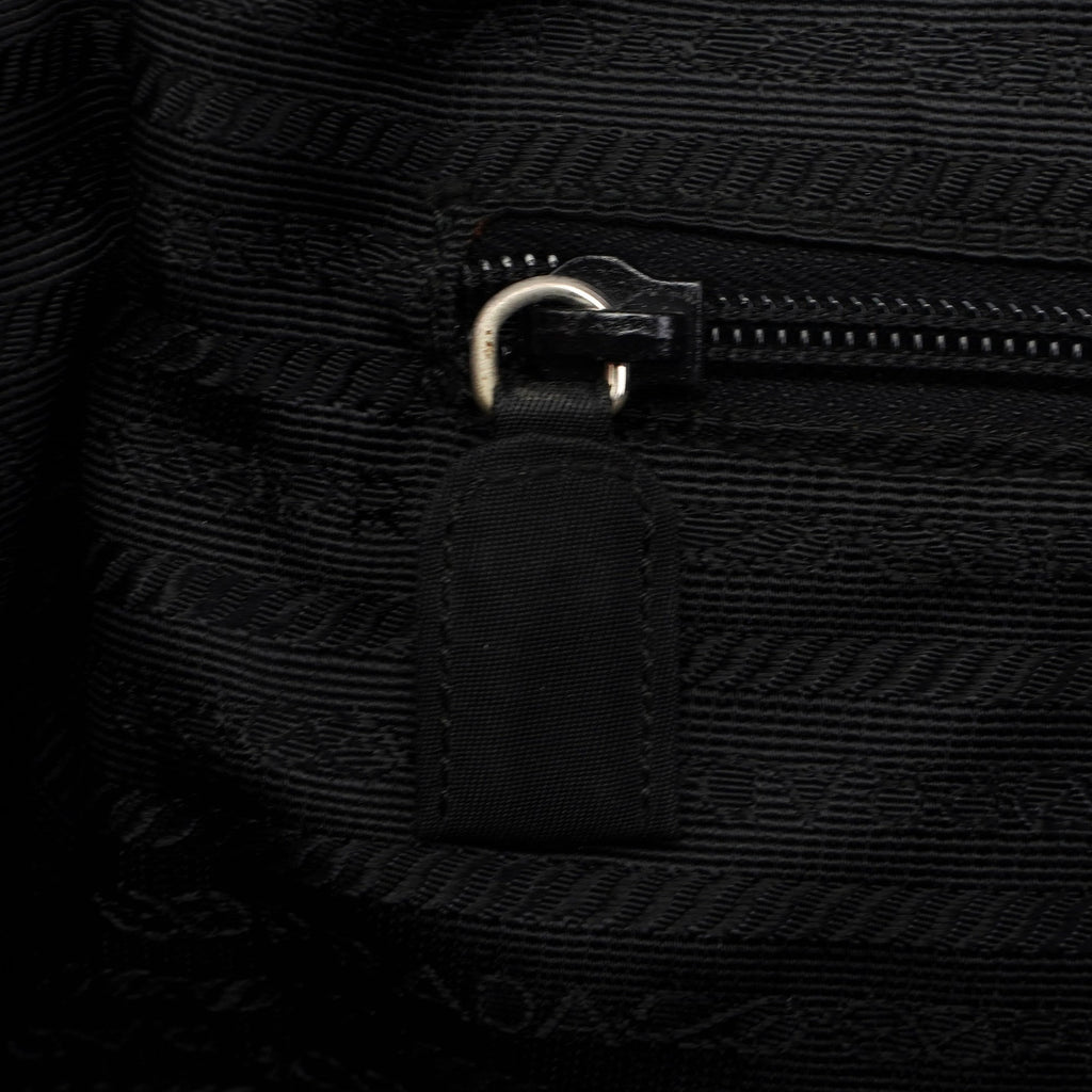 Black Tessuto Spazzolato Tote Bag