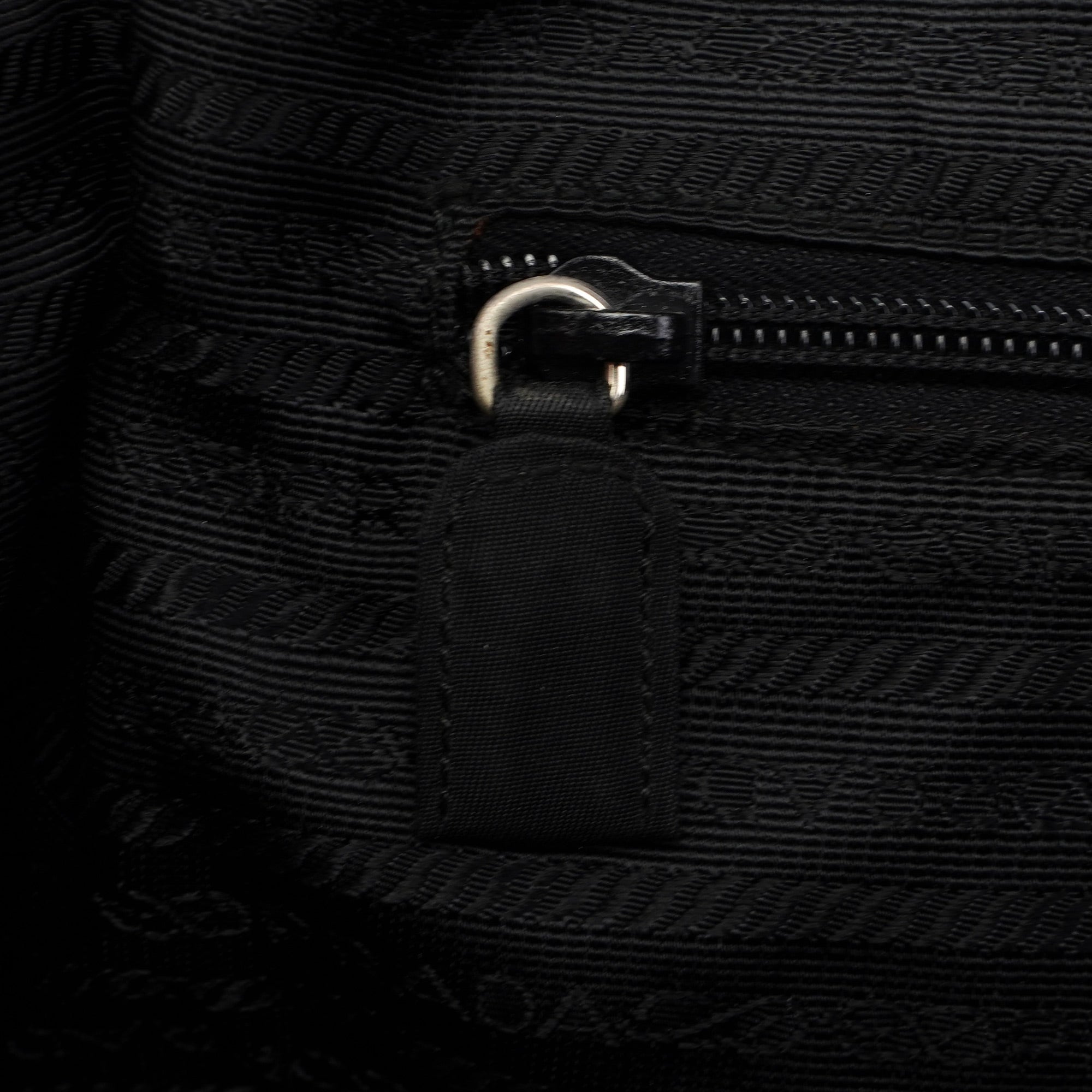 Black Tessuto Spazzolato Tote Bag