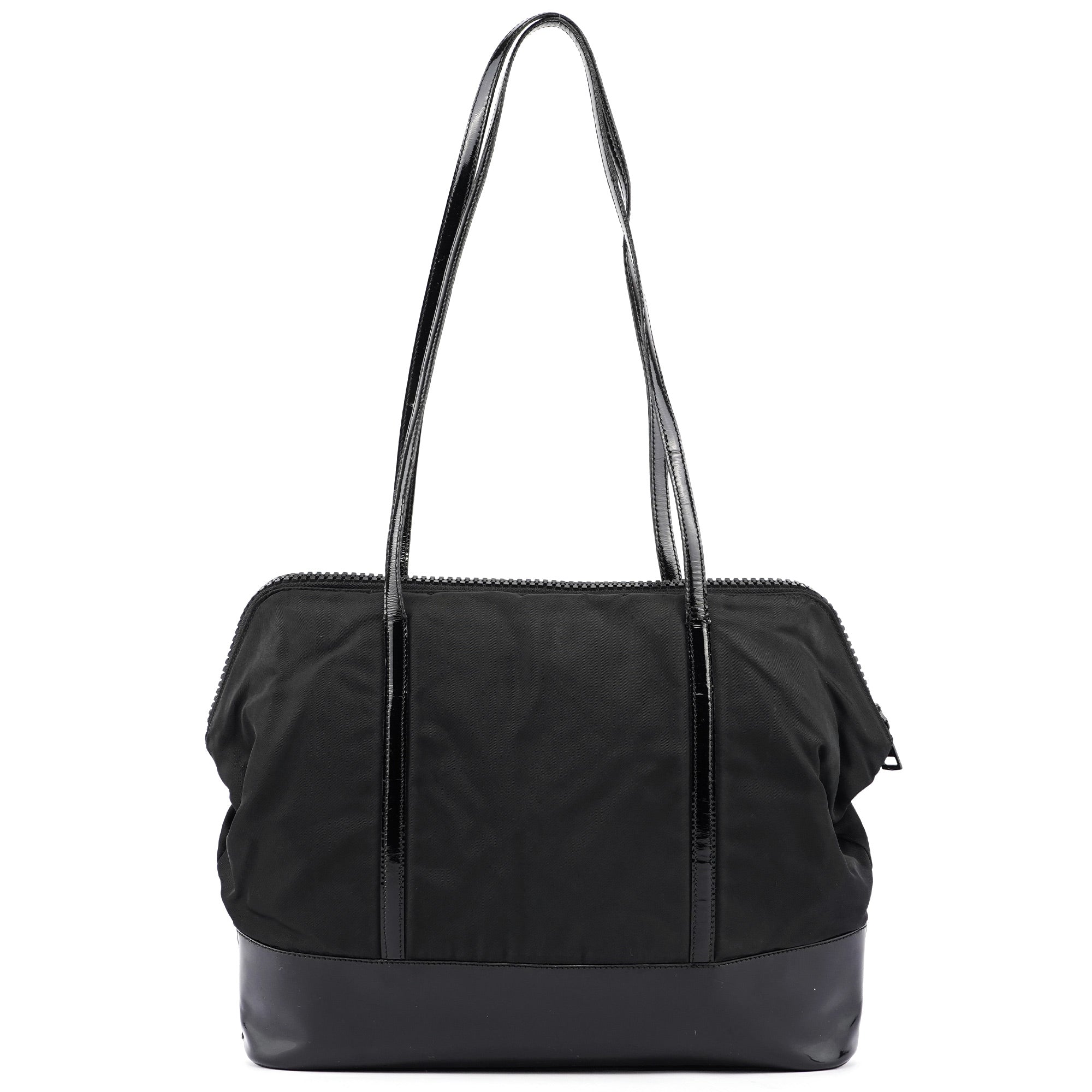 Black Tessuto Spazzolato Tote Bag