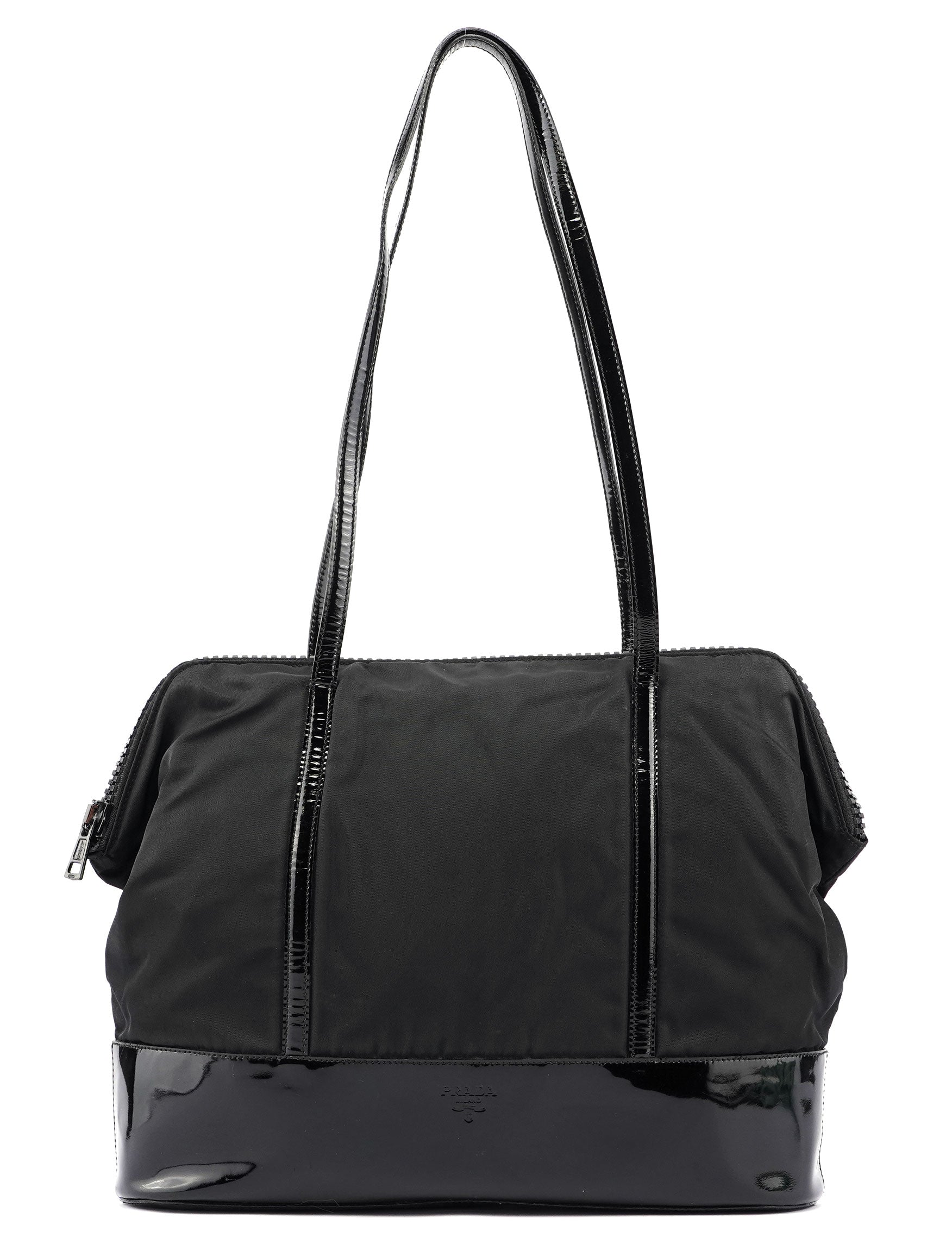 Black Tessuto Spazzolato Tote Bag