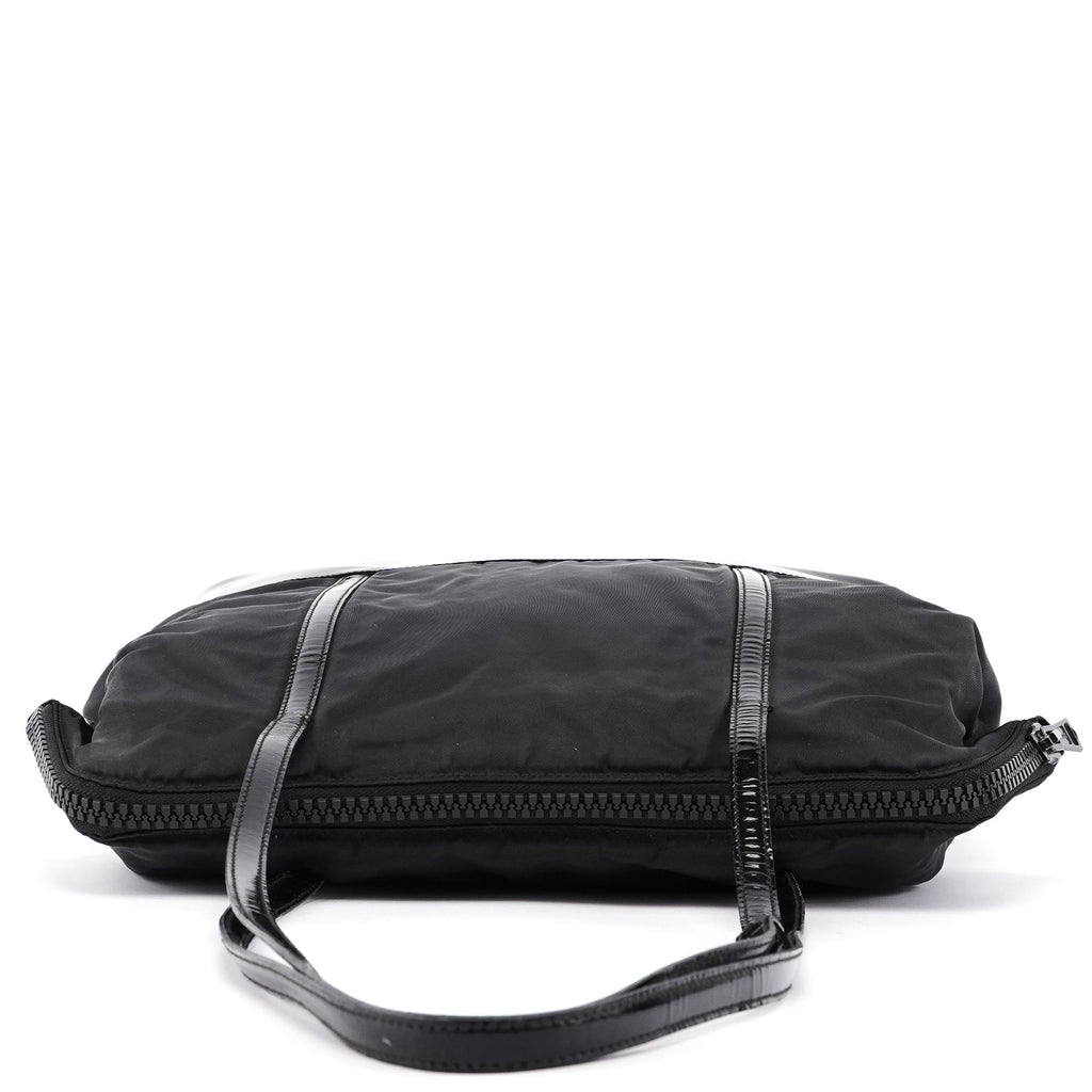Black Tessuto Spazzolato Tote Bag