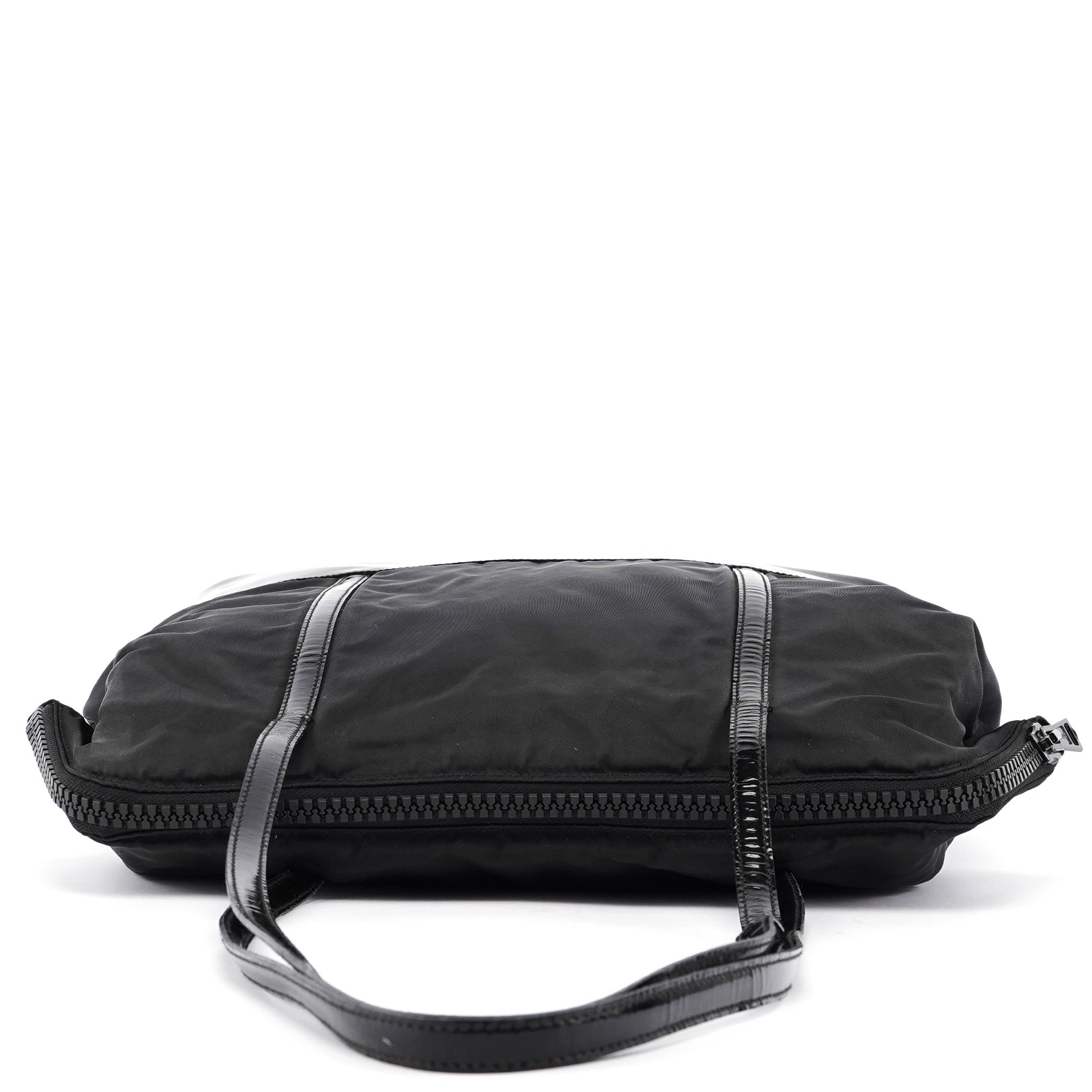 Black Tessuto Spazzolato Tote Bag