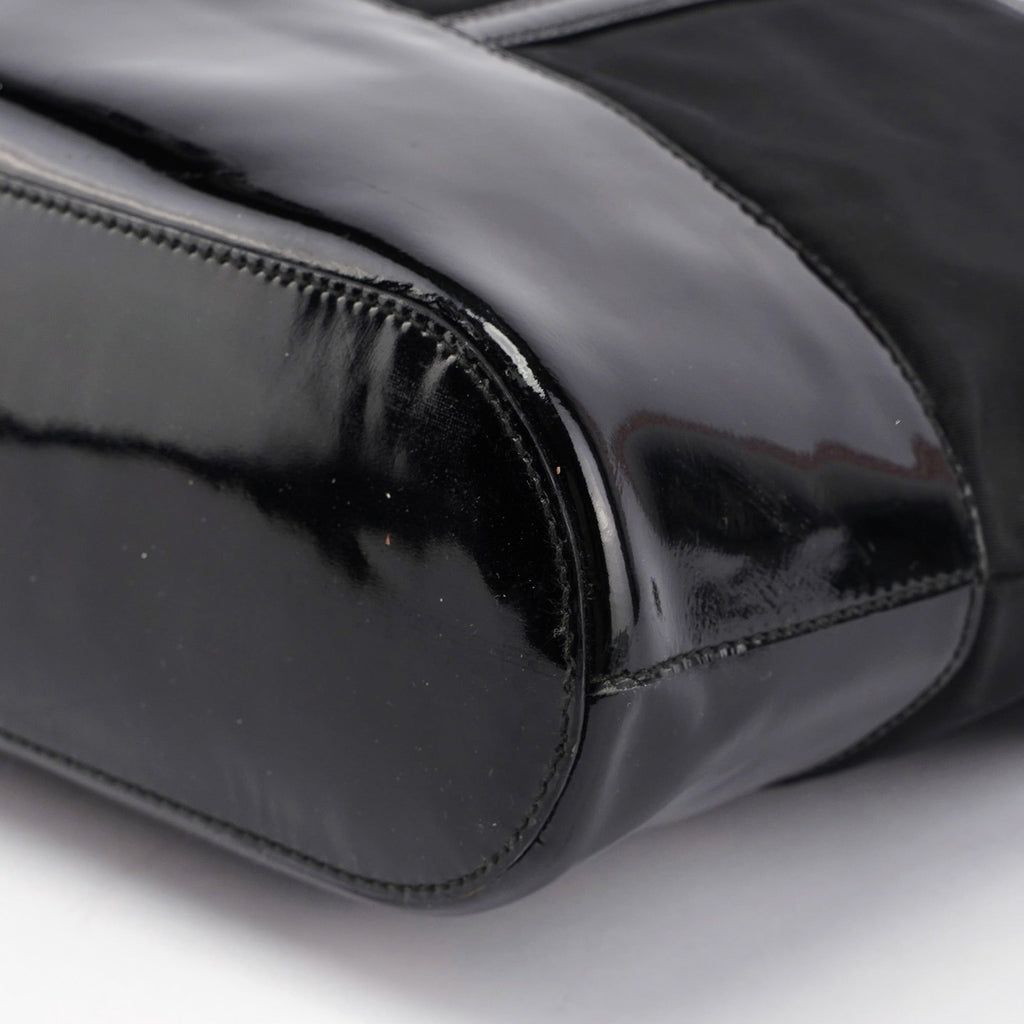 Black Tessuto Spazzolato Tote Bag