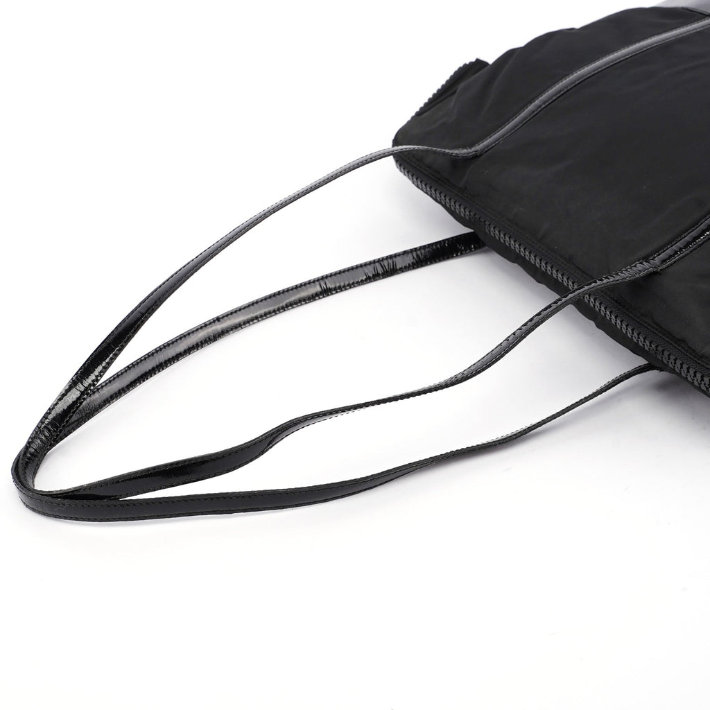 Black Tessuto Spazzolato Tote Bag