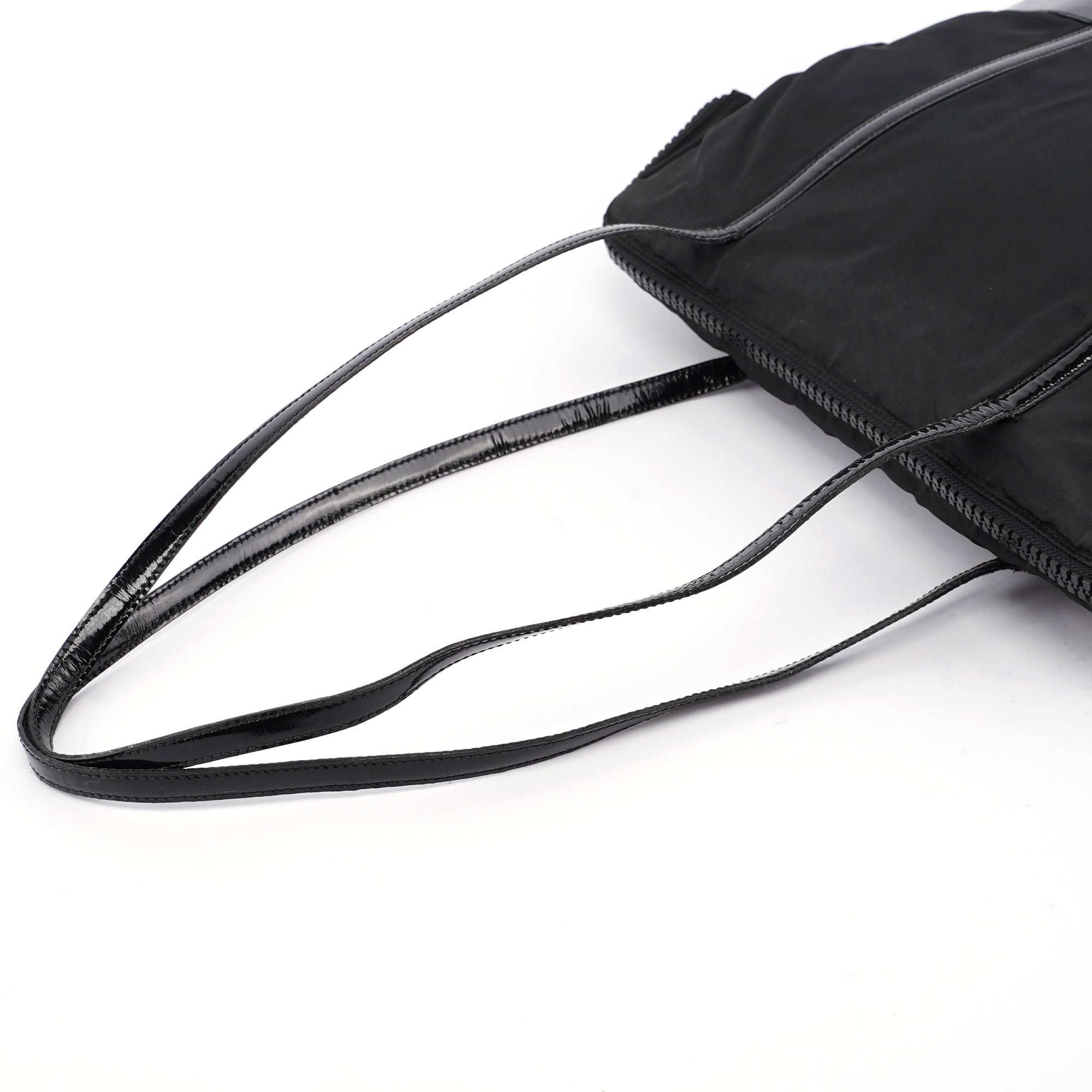 Black Tessuto Spazzolato Tote Bag