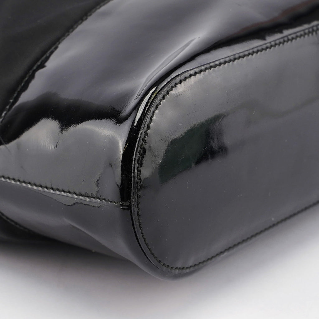 Black Tessuto Spazzolato Tote Bag