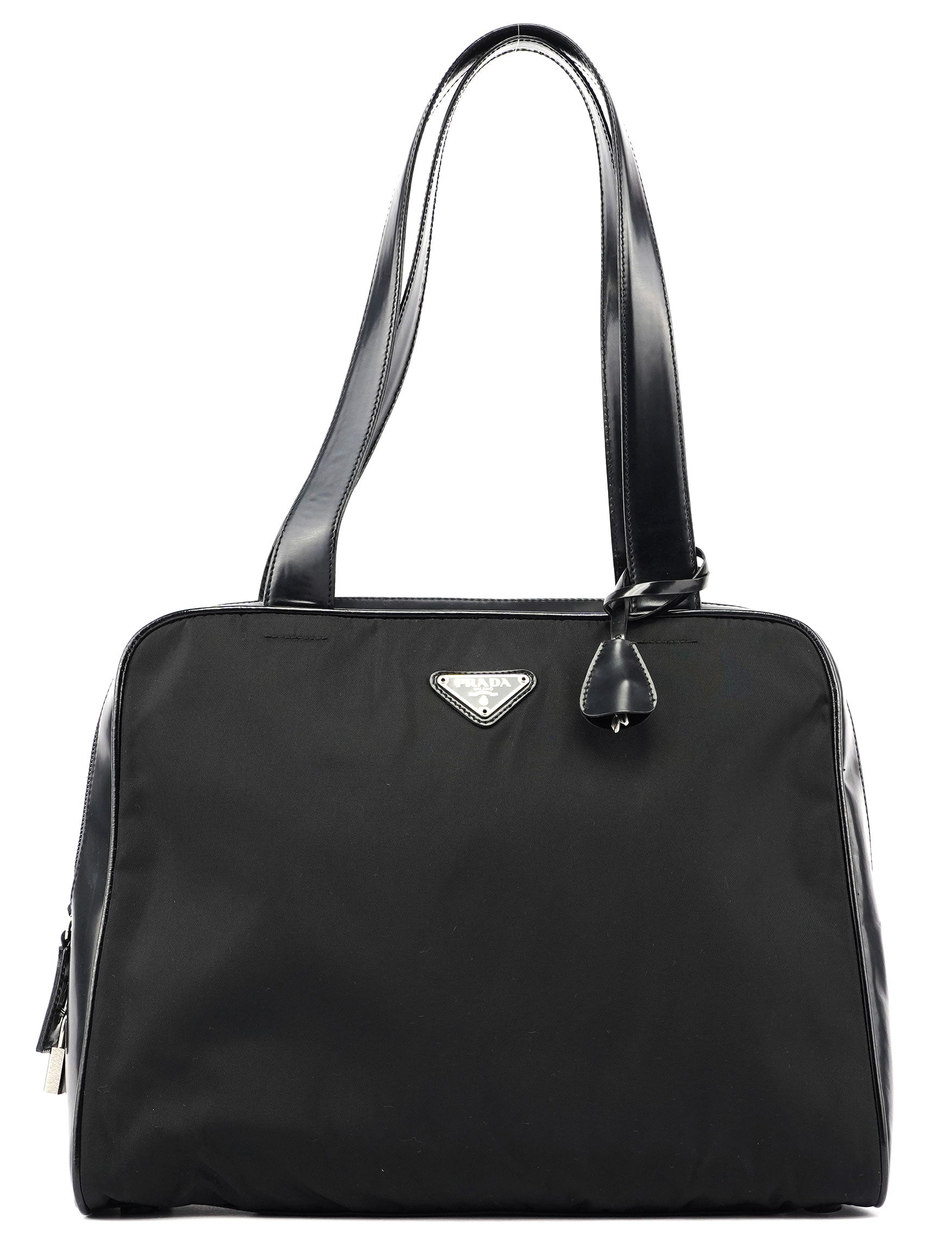 Black Tessuto Spazzolato Tote Bag