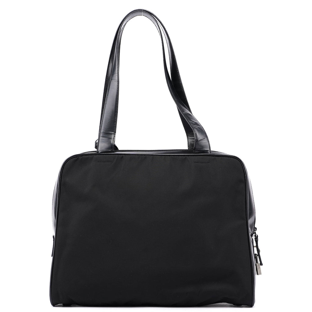 Black Tessuto Spazzolato Tote Bag