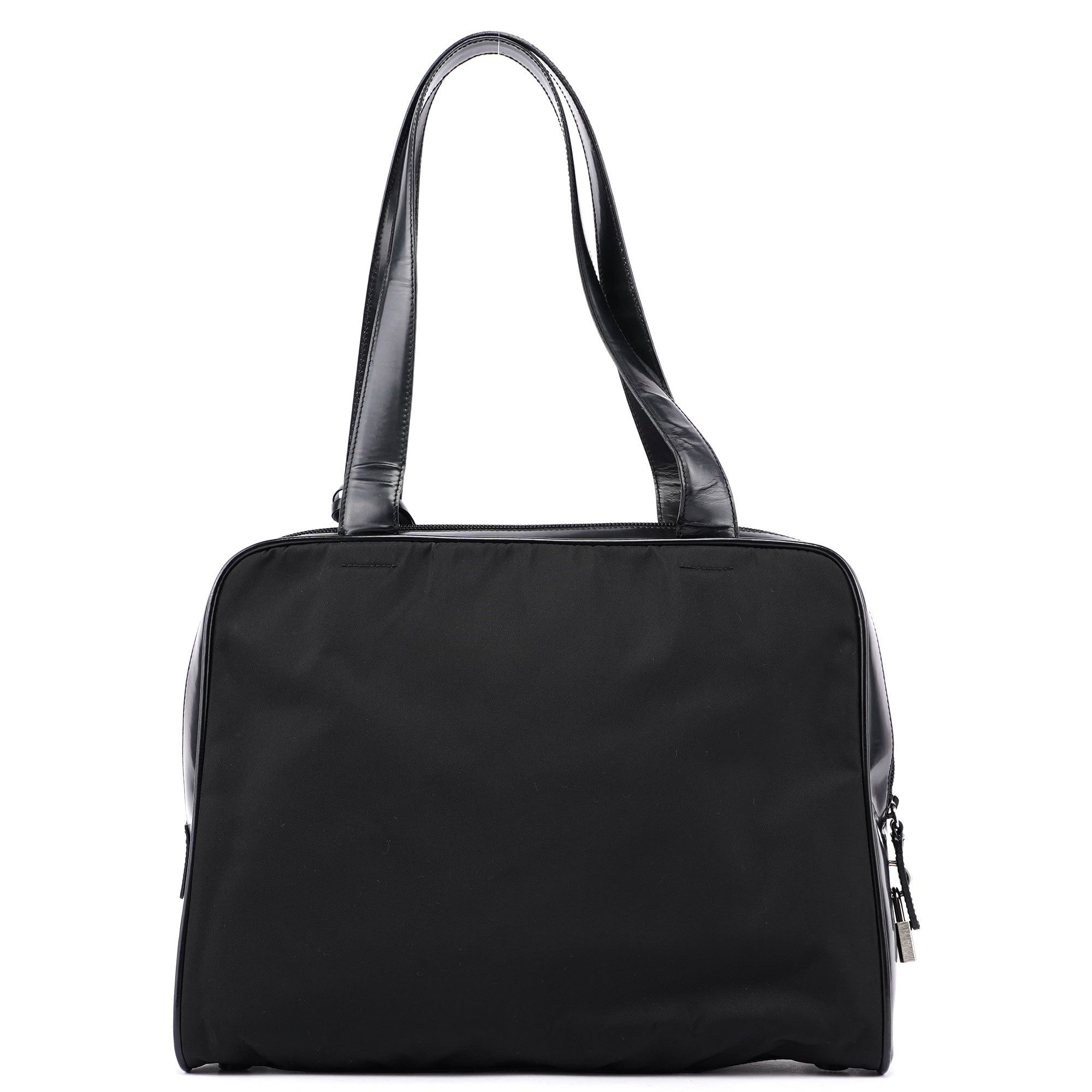 Black Tessuto Spazzolato Tote Bag