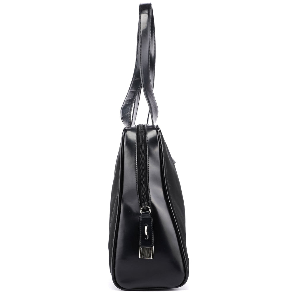 Black Tessuto Spazzolato Tote Bag