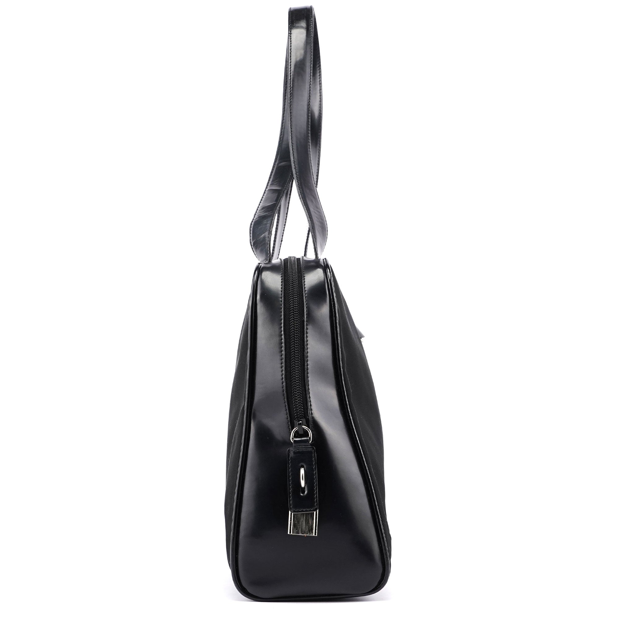Black Tessuto Spazzolato Tote Bag