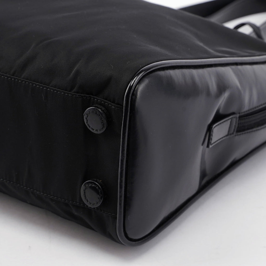 Black Tessuto Spazzolato Tote Bag