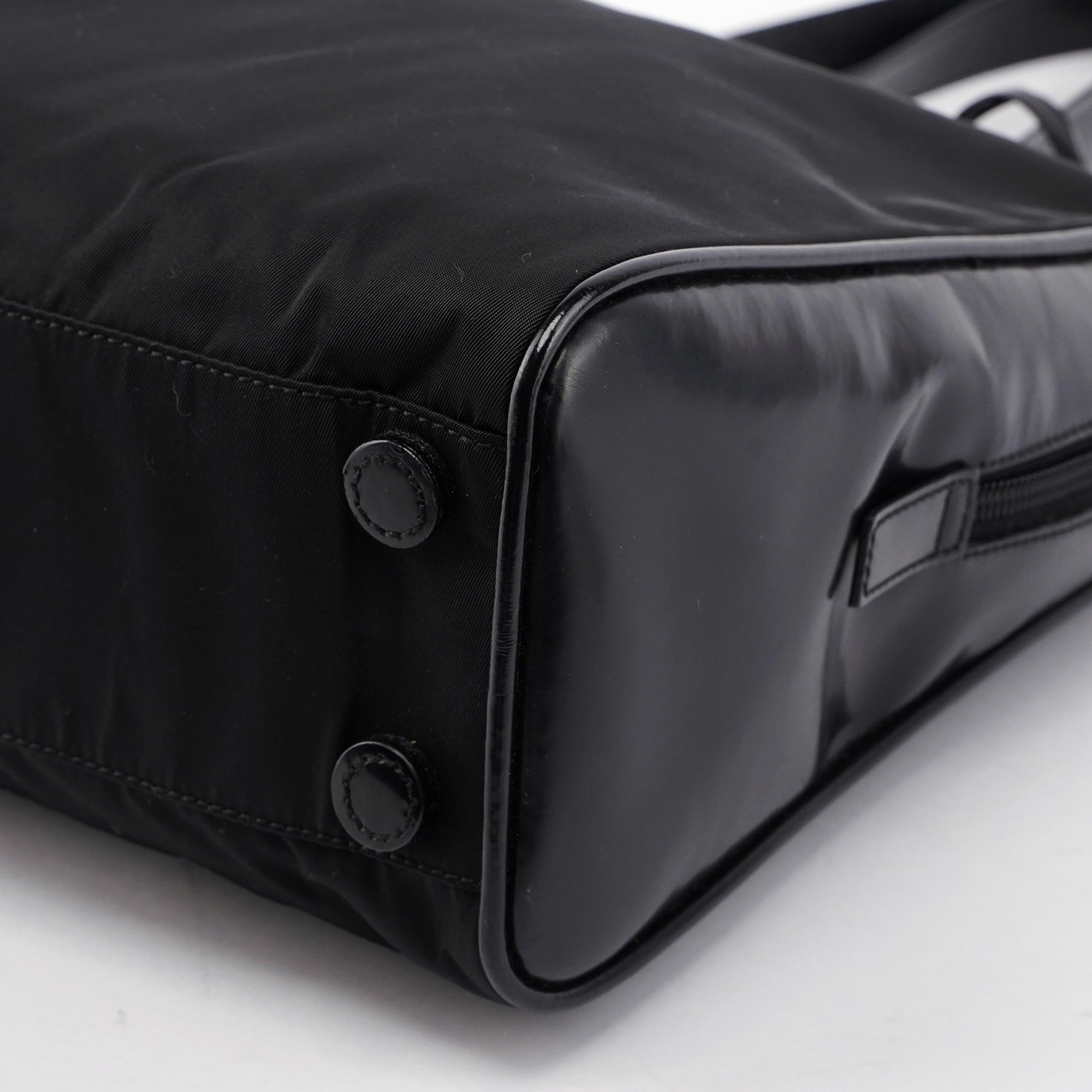 Black Tessuto Spazzolato Tote Bag