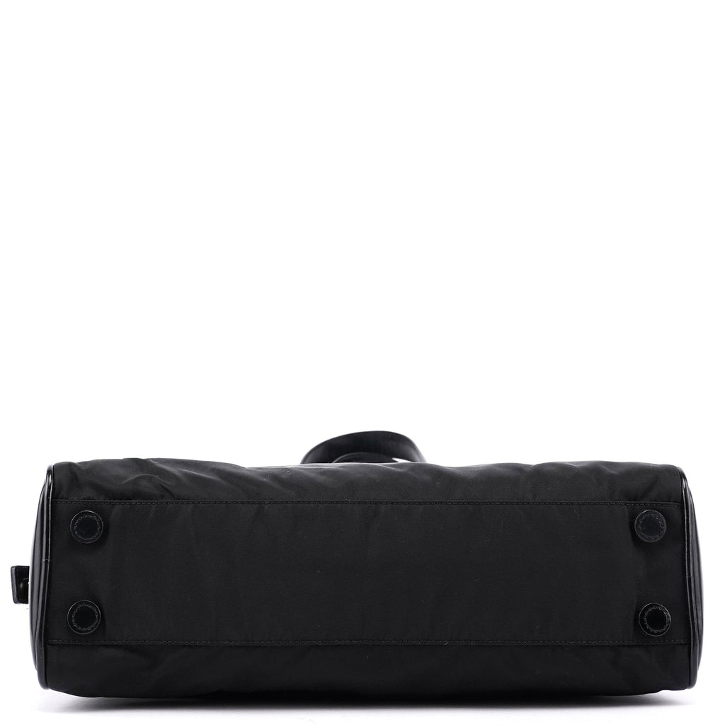 Black Tessuto Spazzolato Tote Bag