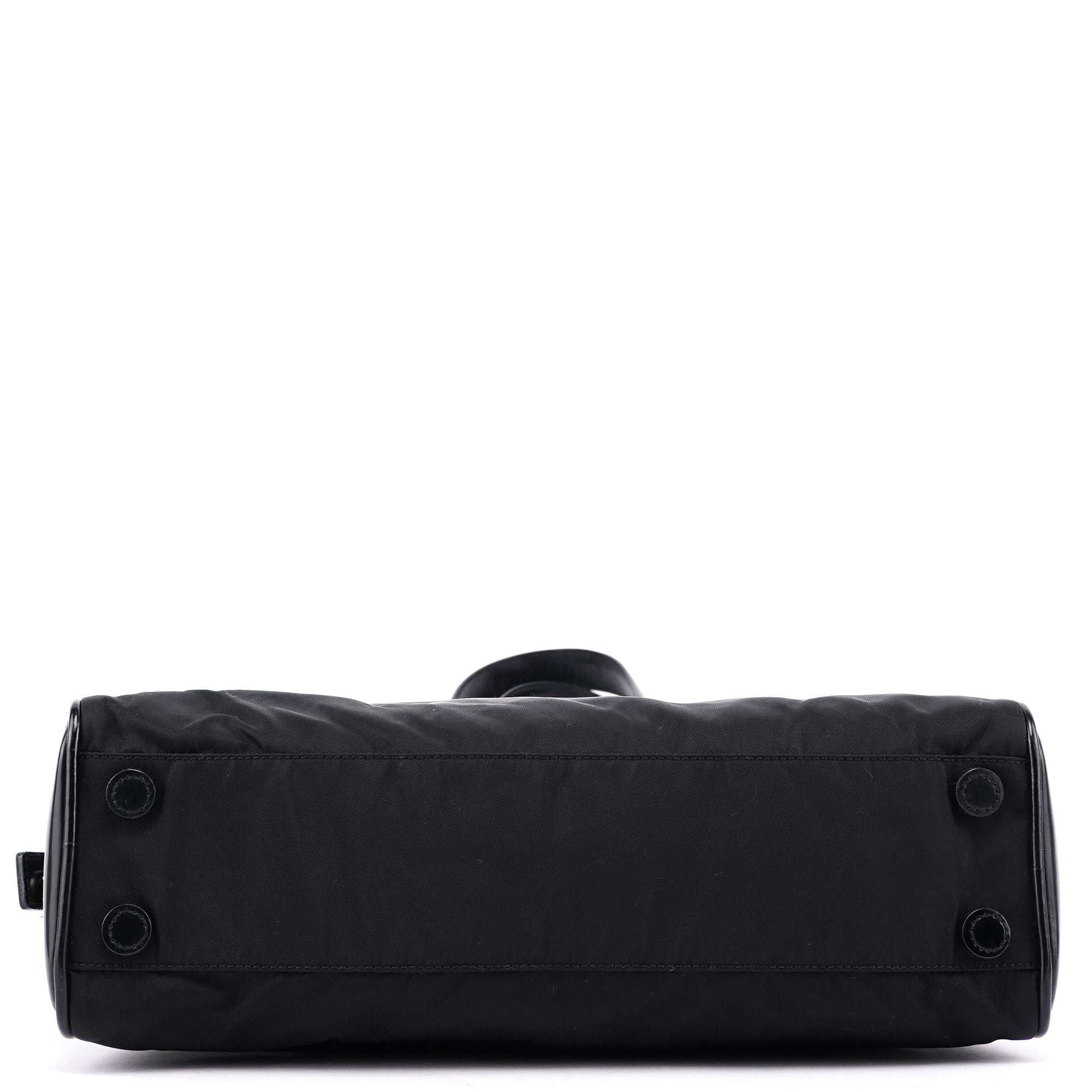 Black Tessuto Spazzolato Tote Bag