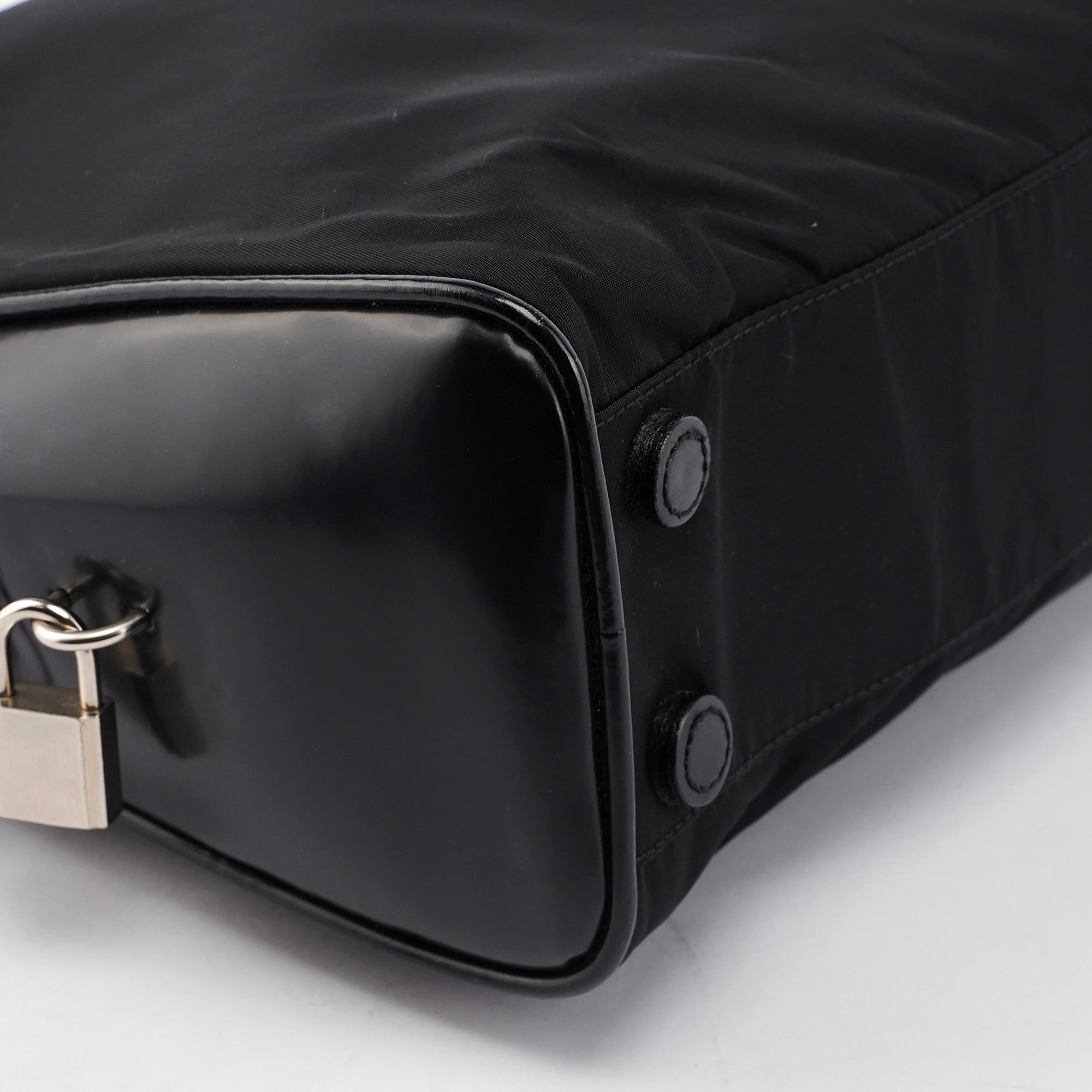 Black Tessuto Spazzolato Tote Bag