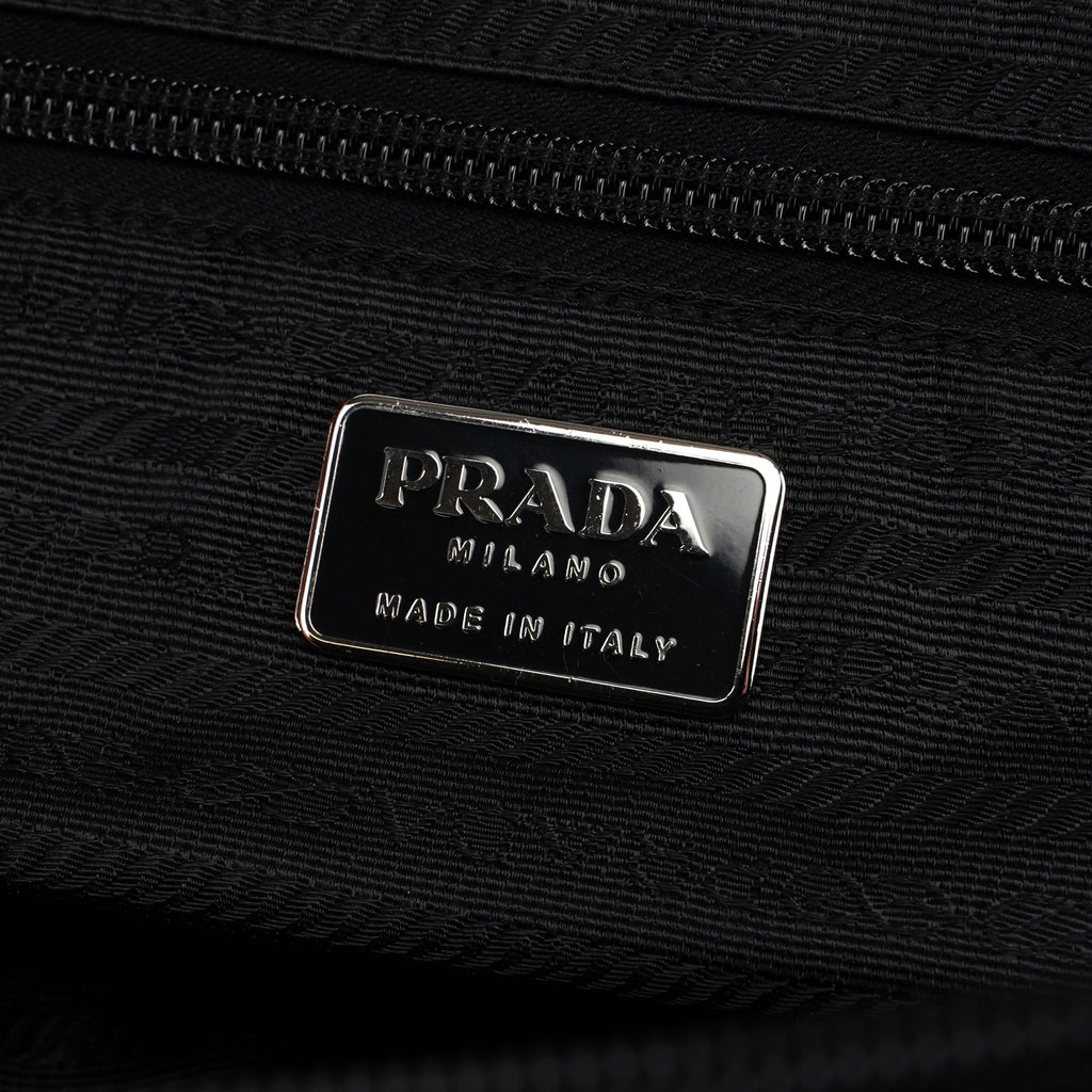 Black Tessuto Spazzolato Tote Bag