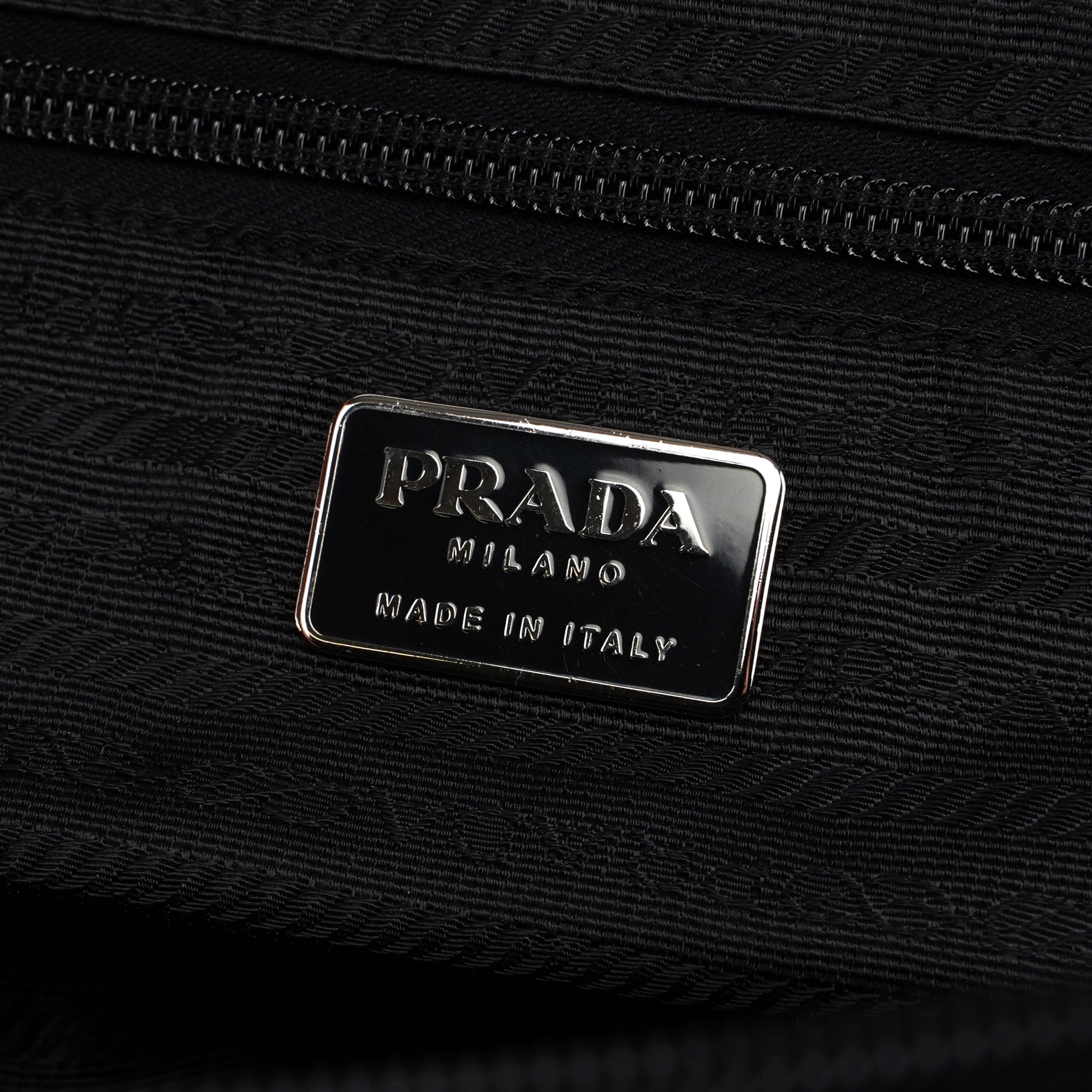 Black Tessuto Spazzolato Tote Bag