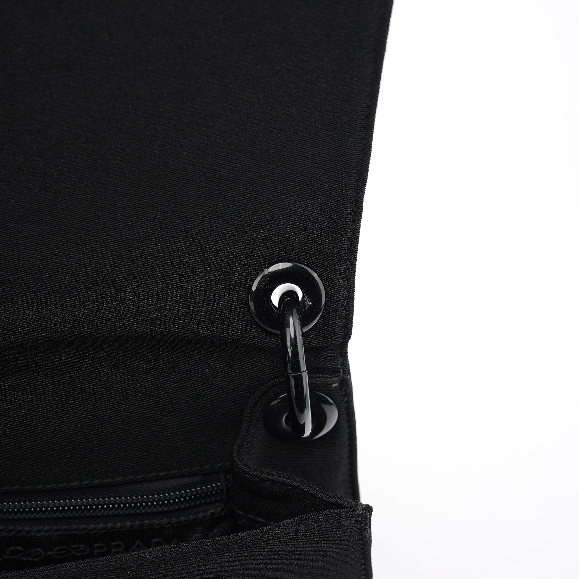 Black Tessuto Swing Chain Shoulder Bag