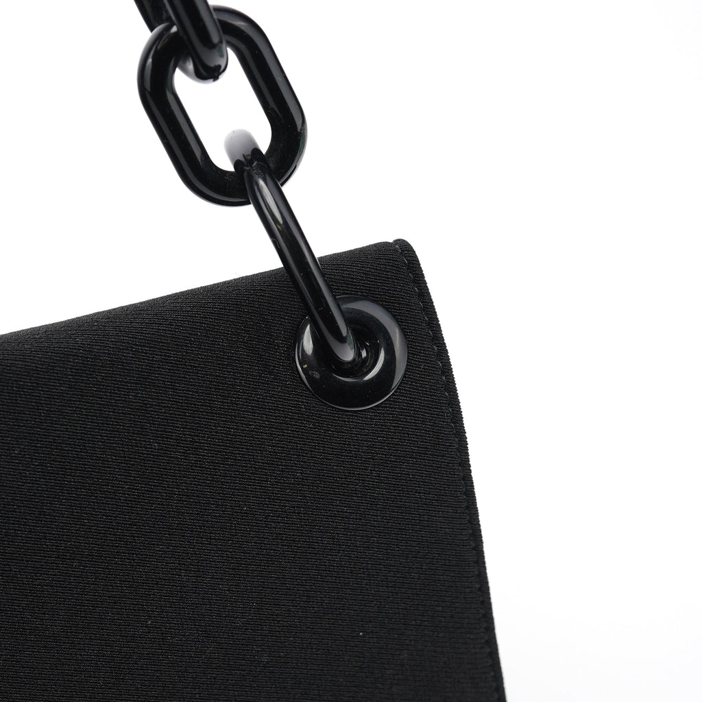 Black Tessuto Swing Chain Shoulder Bag