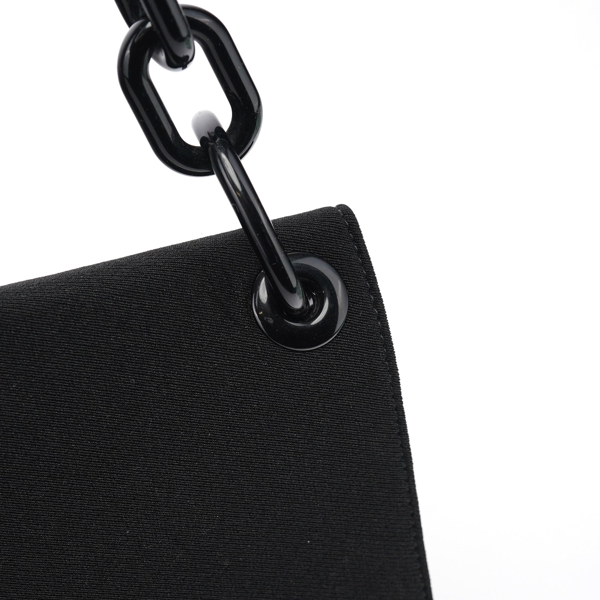 Black Tessuto Swing Chain Shoulder Bag