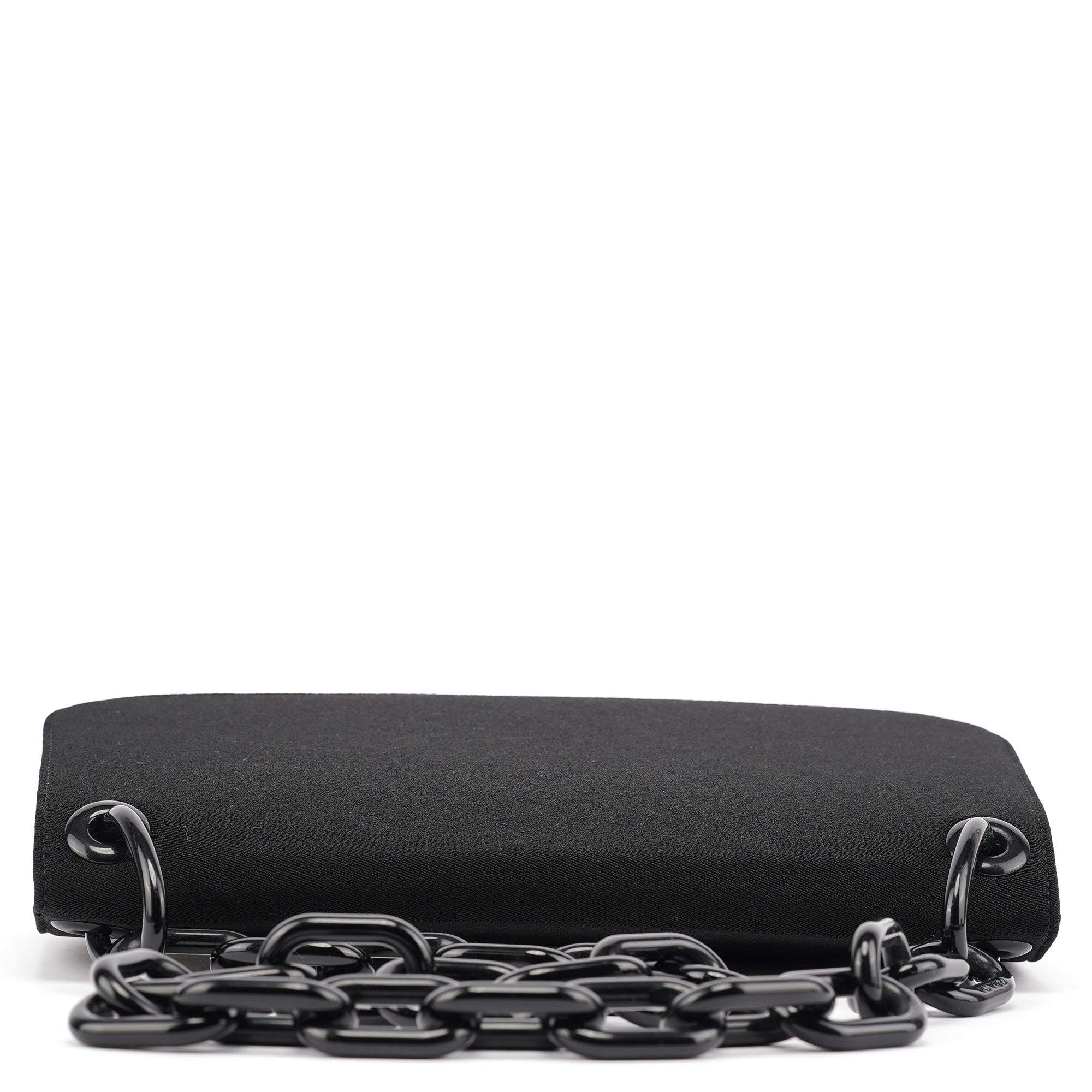 Black Tessuto Swing Chain Shoulder Bag