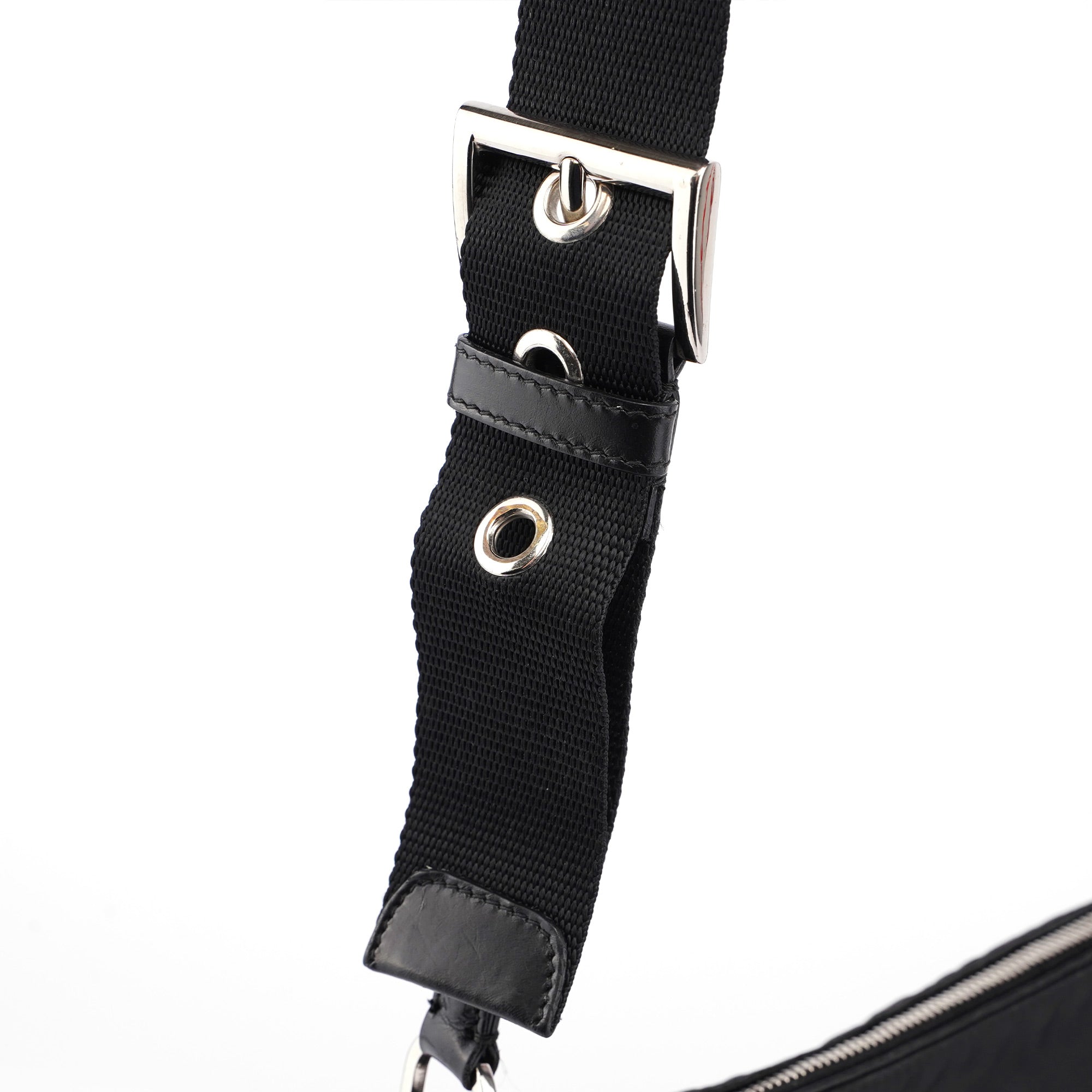 Black Tessuto Vitello Crossbody Bag