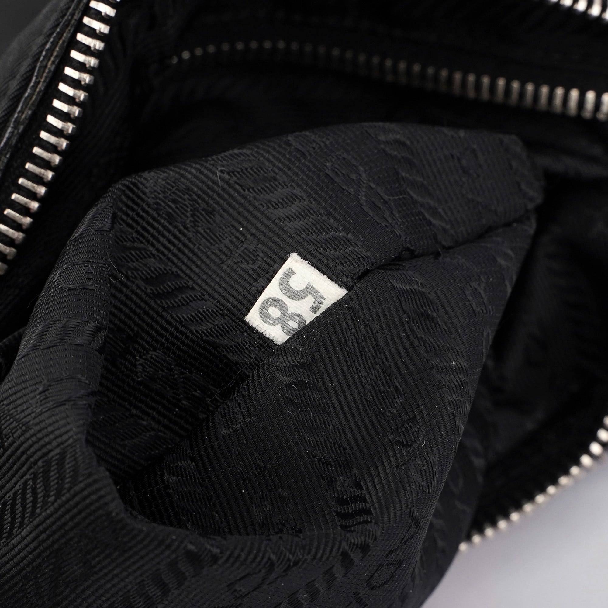Black Tessuto Vitello Crossbody Bag