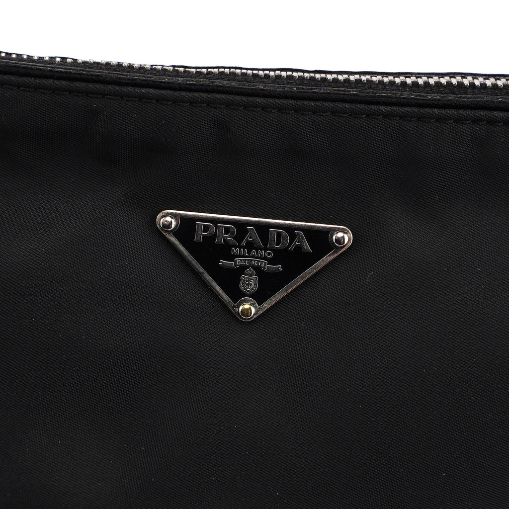 Black Tessuto Vitello Crossbody Bag