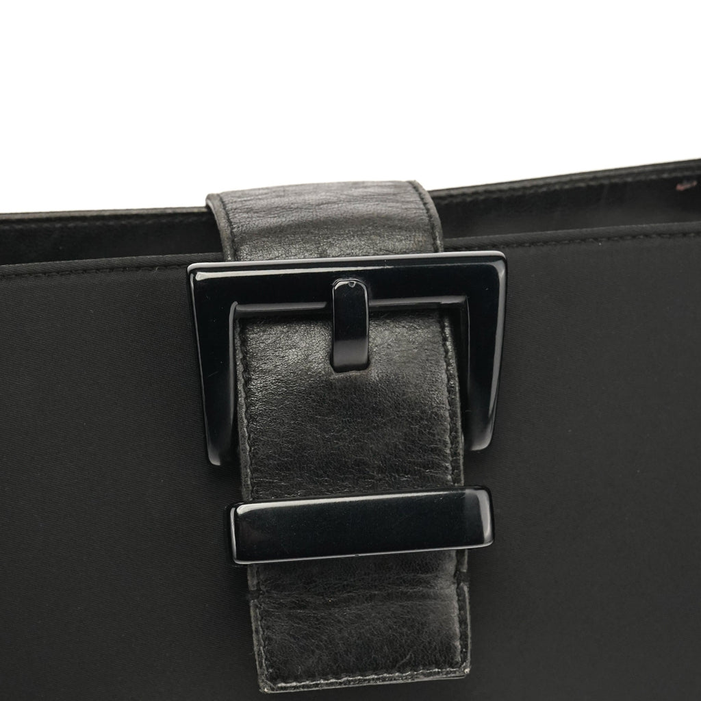 Black Tessuto Vitello Nylon Shoulder Bag