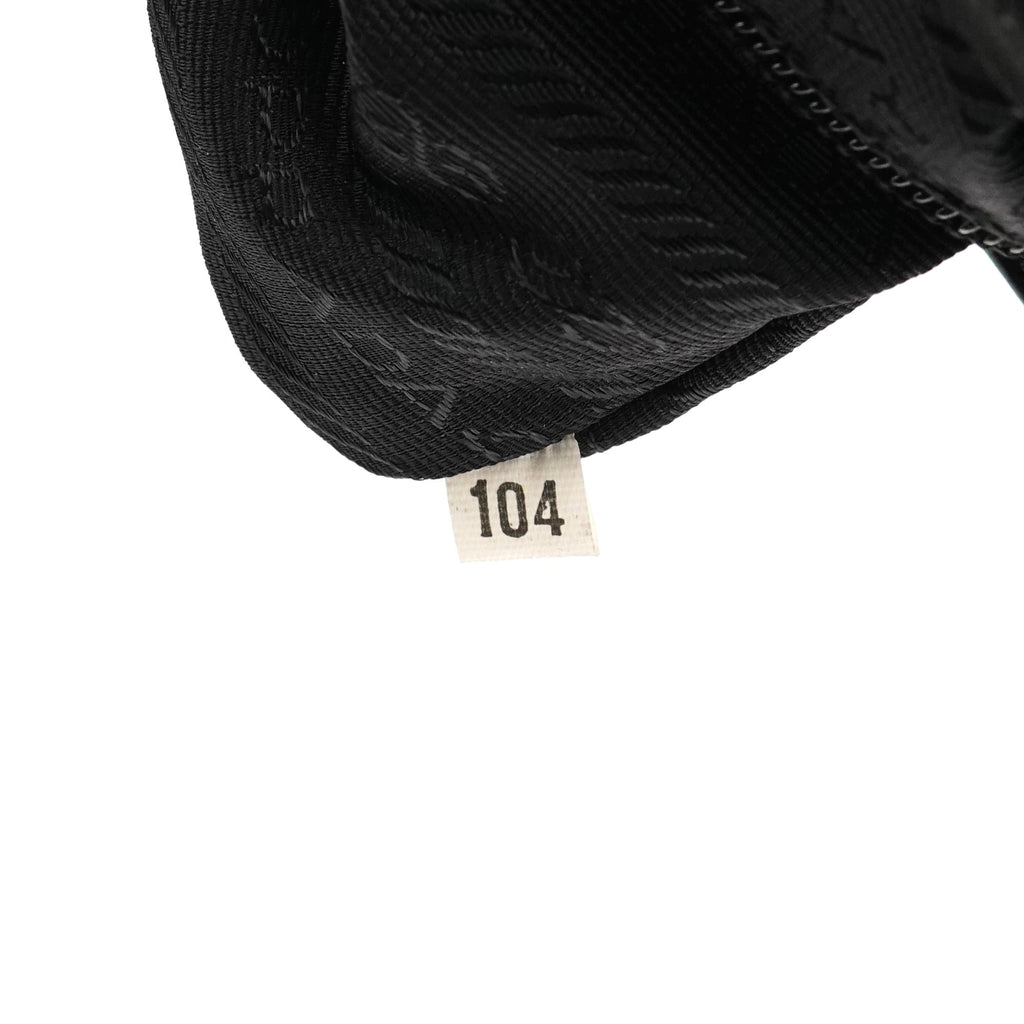 Black Tessuto Vitello Nylon Shoulder Bag