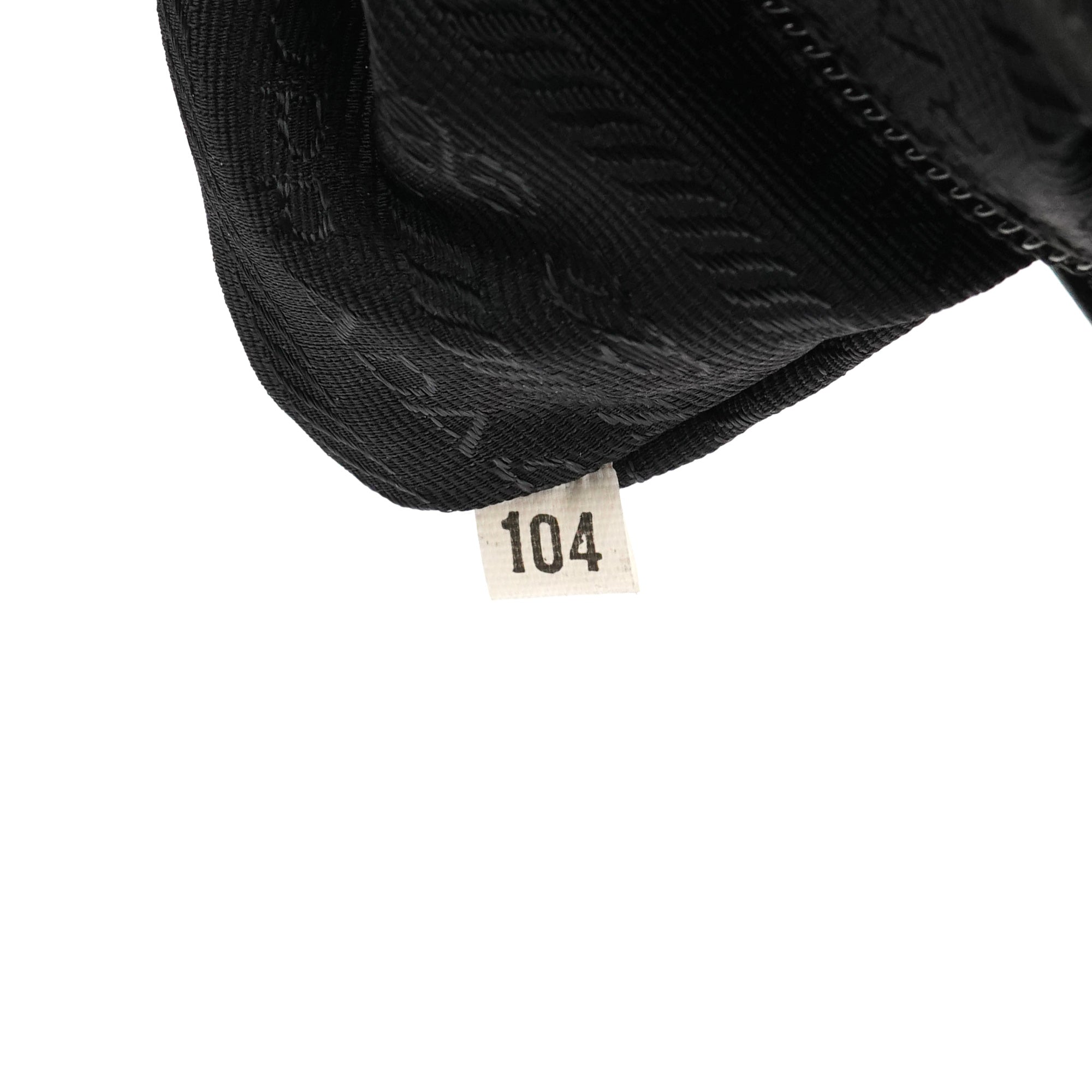 Black Tessuto Vitello Nylon Shoulder Bag