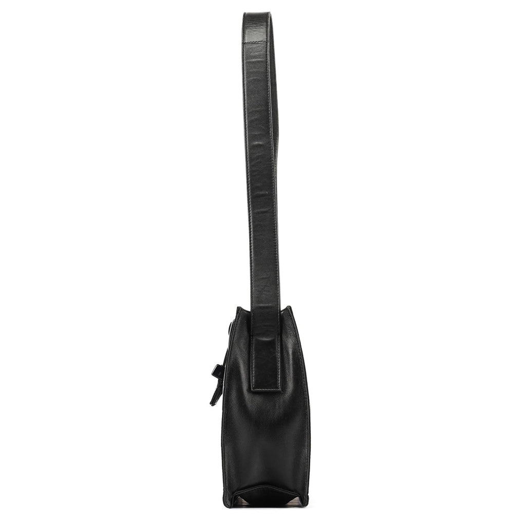 Black Tessuto Vitello Nylon Shoulder Bag