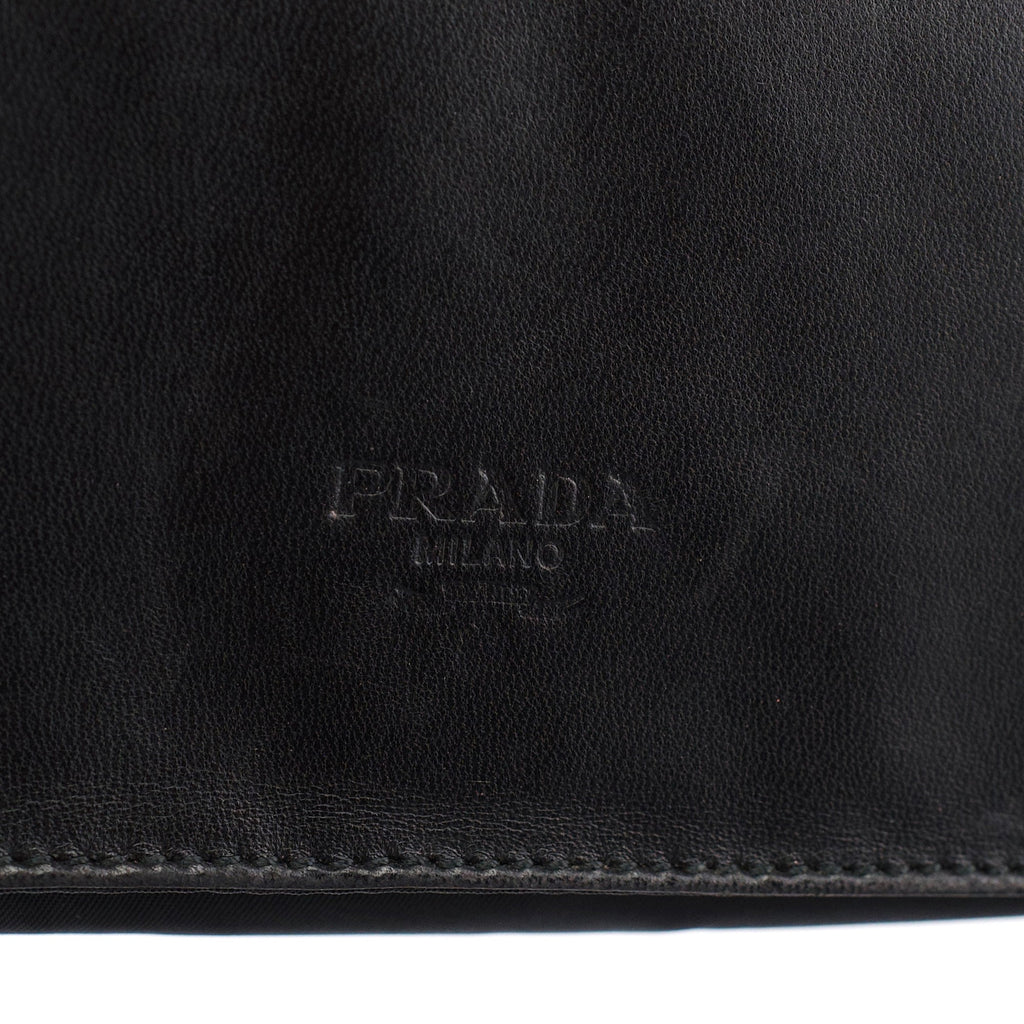 Black Tessuto Vitello Shoulder Bag