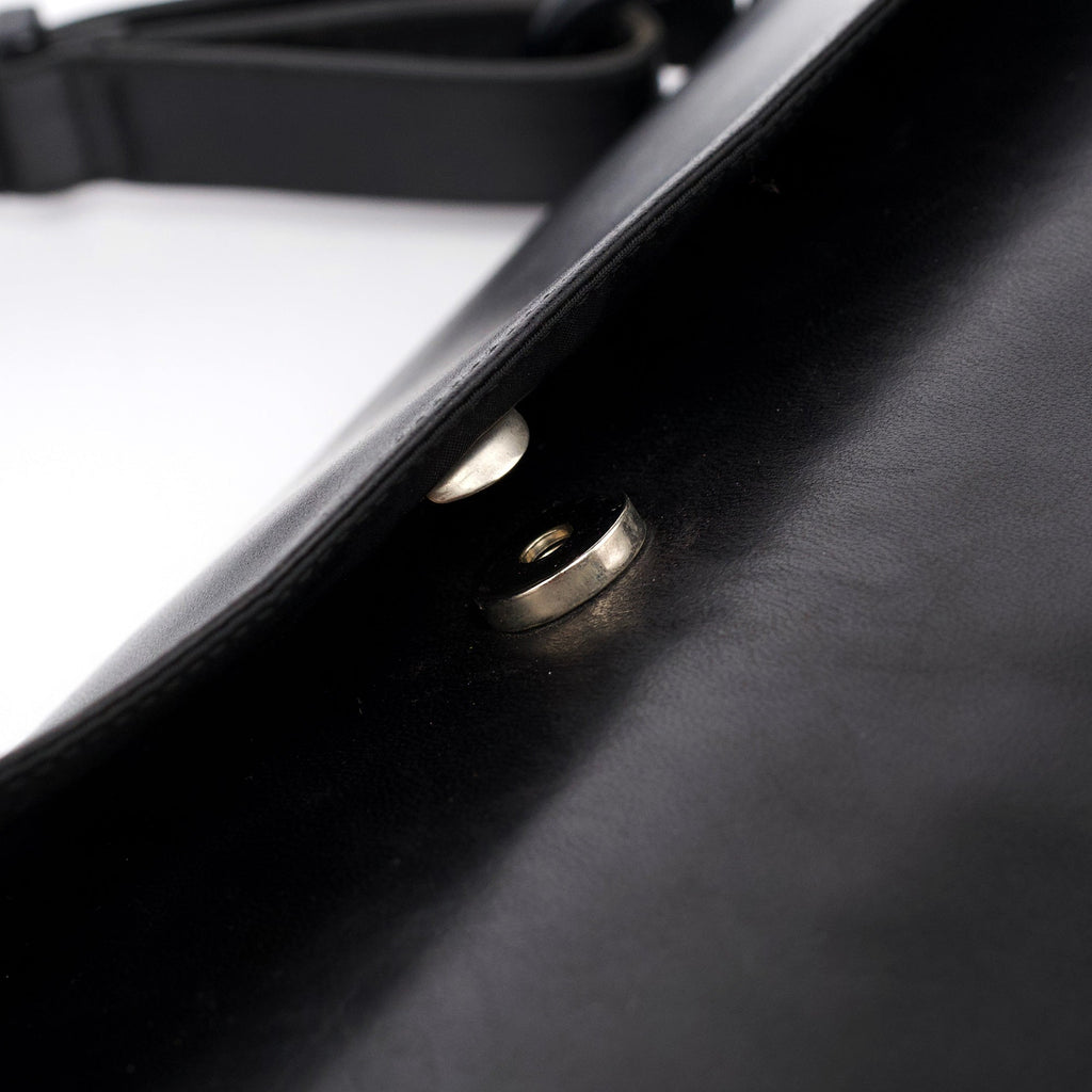 Black Tessuto Vitello Shoulder Bag