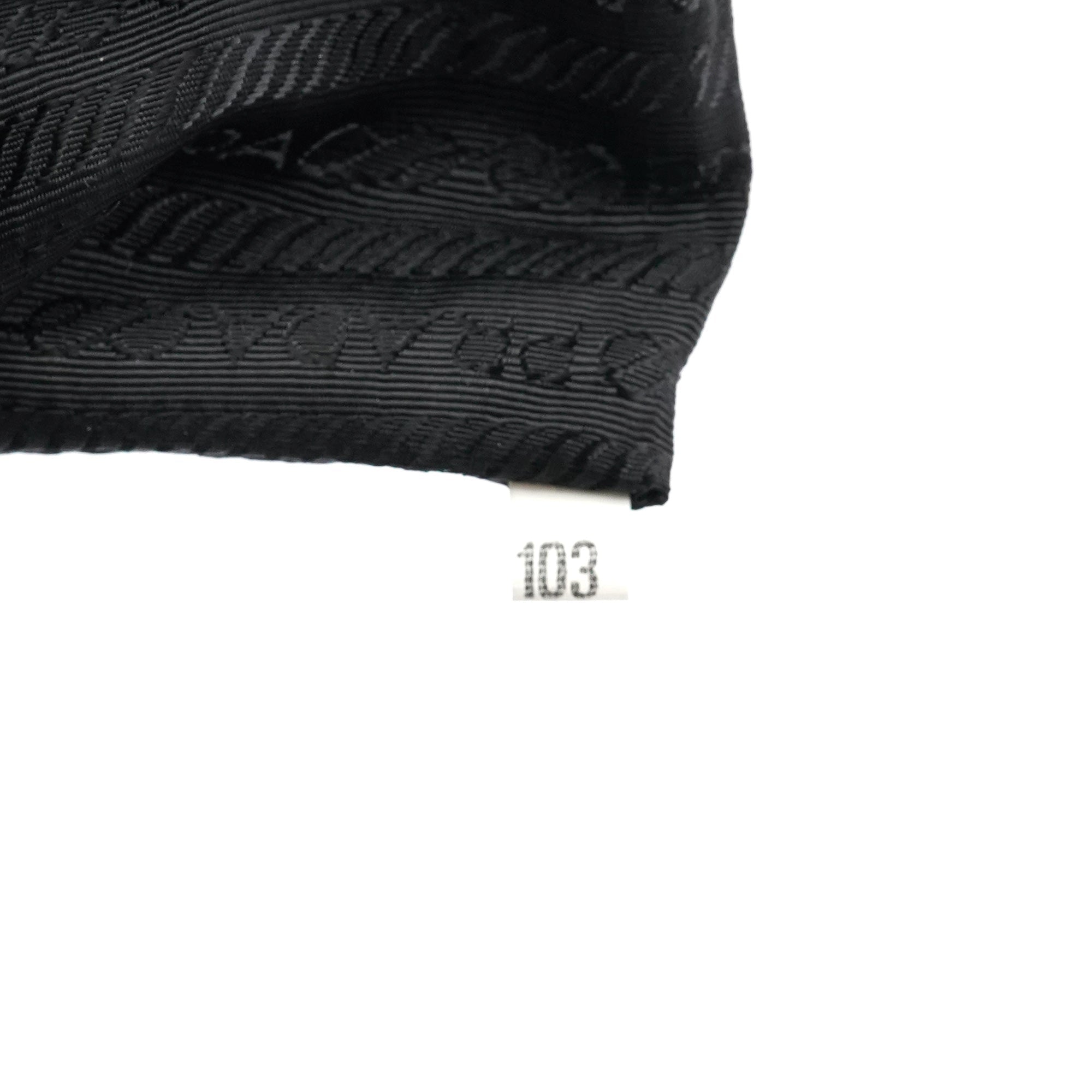 Black Tessuto Vitello Top Handle Bag