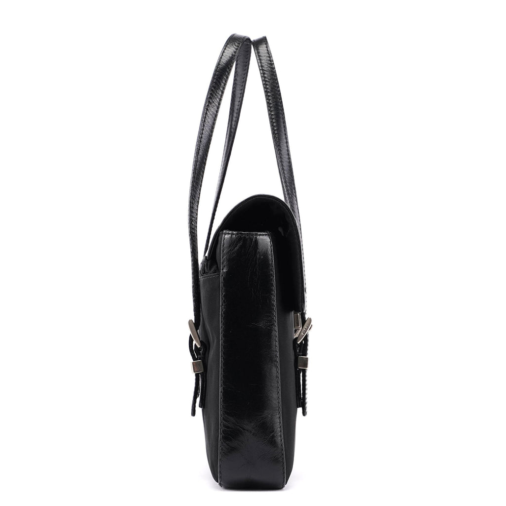 Black Tessuto Vitello Tote Bag