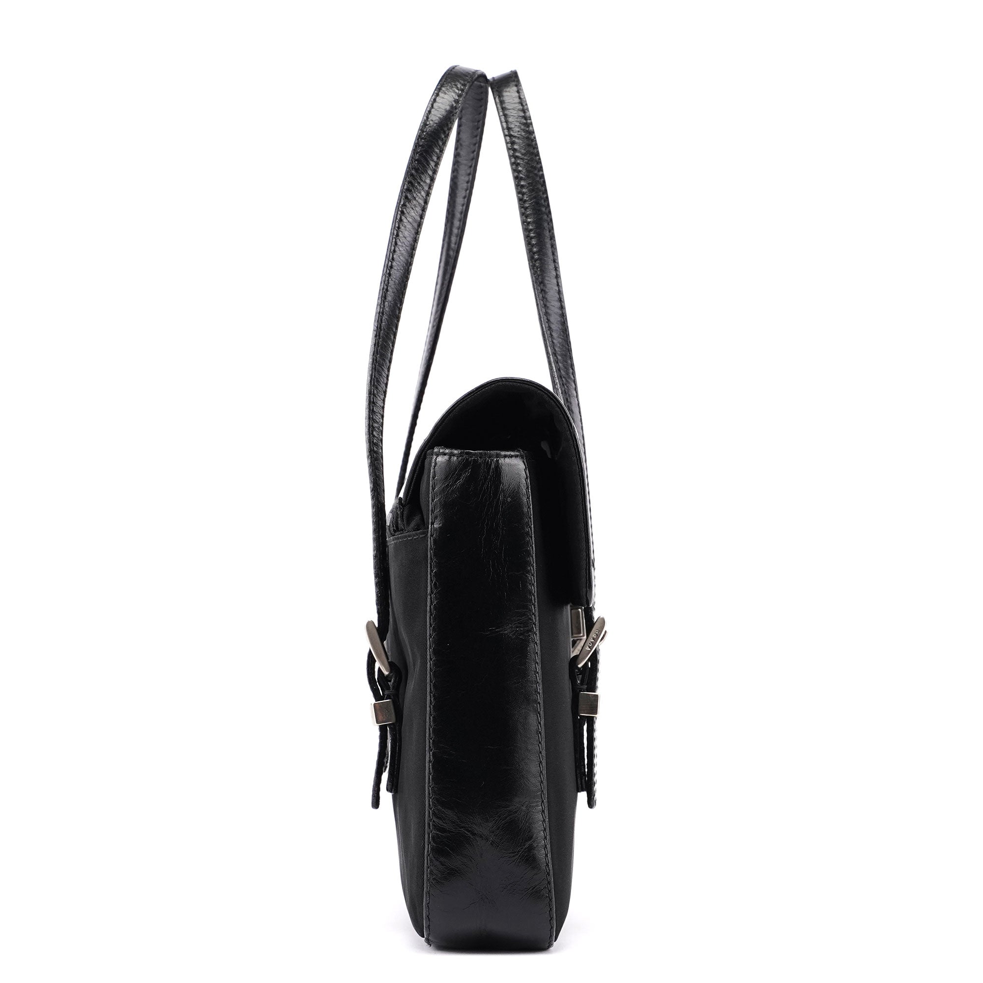 Black Tessuto Vitello Tote Bag
