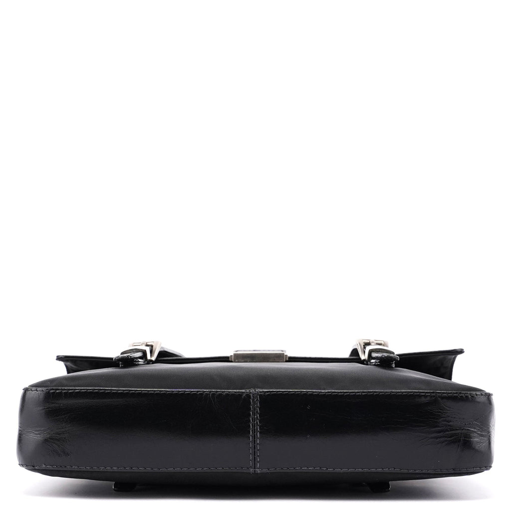 Black Tessuto Vitello Tote Bag