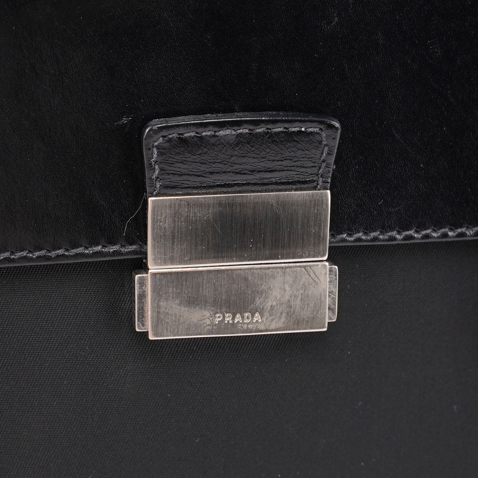 Black Tessuto Vitello Tote Bag